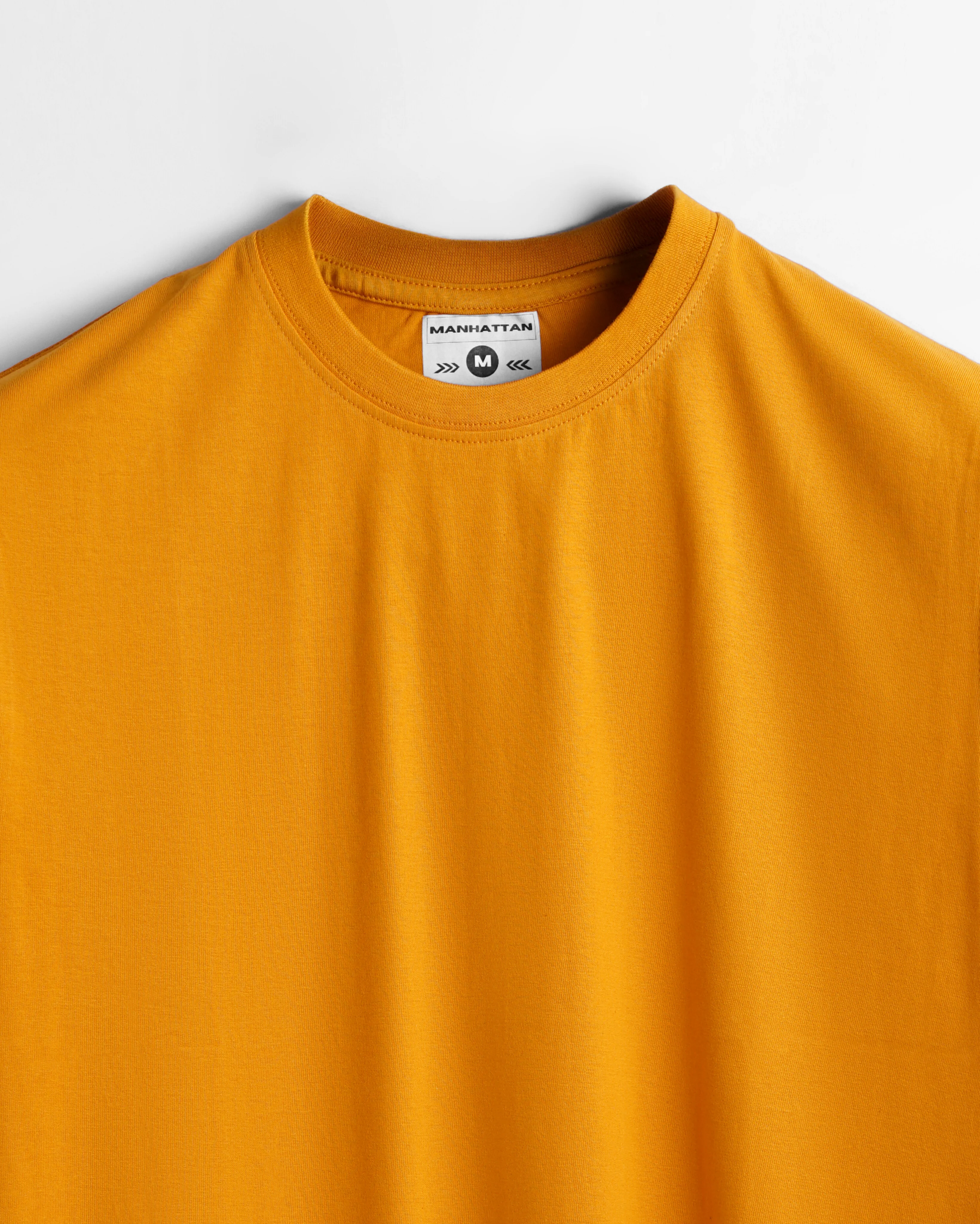 Basic Regular Fit T Shirts Unisex Golden Mustard - Image 3