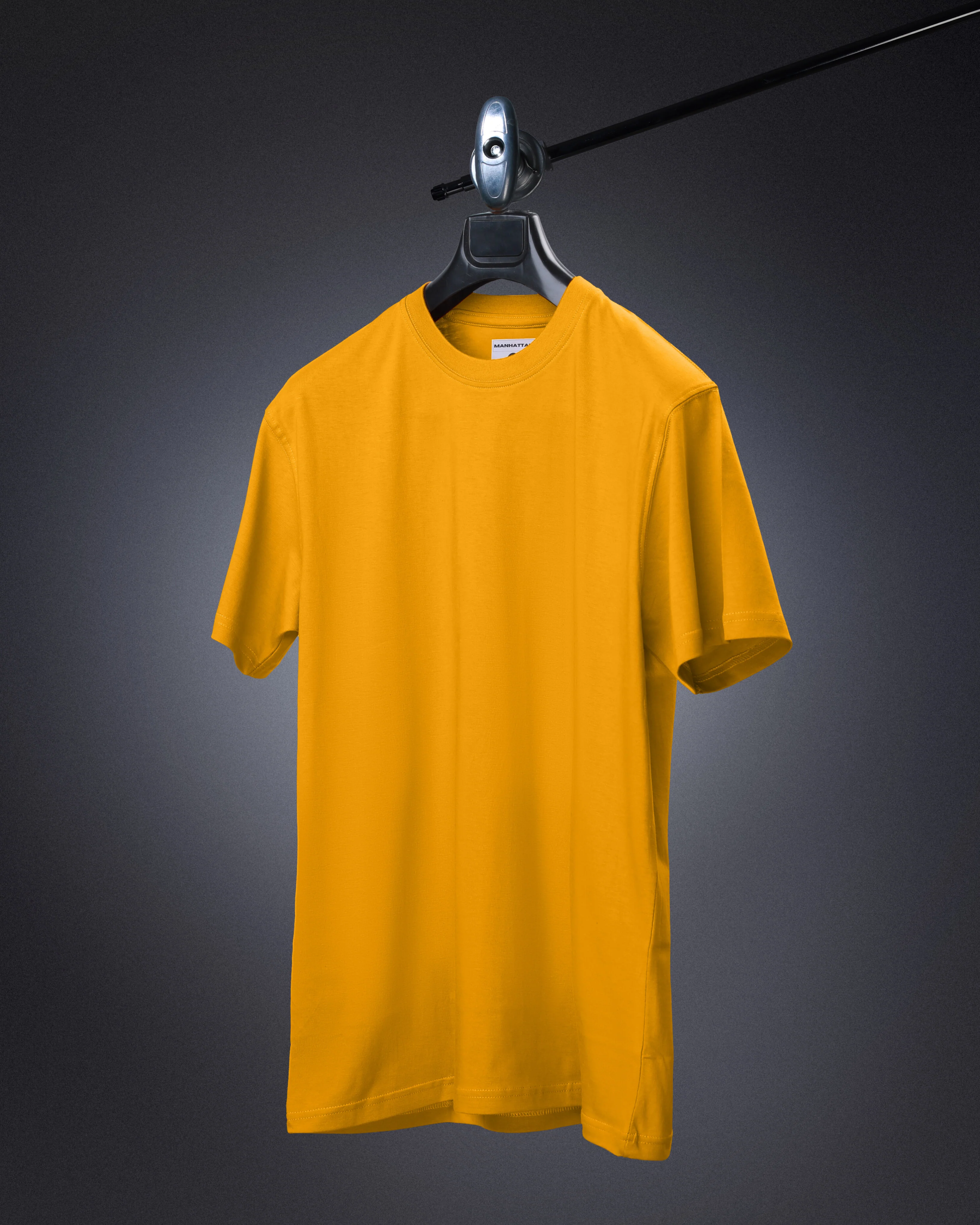 Basic Regular Fit T Shirts Unisex Golden Mustard - Image 4