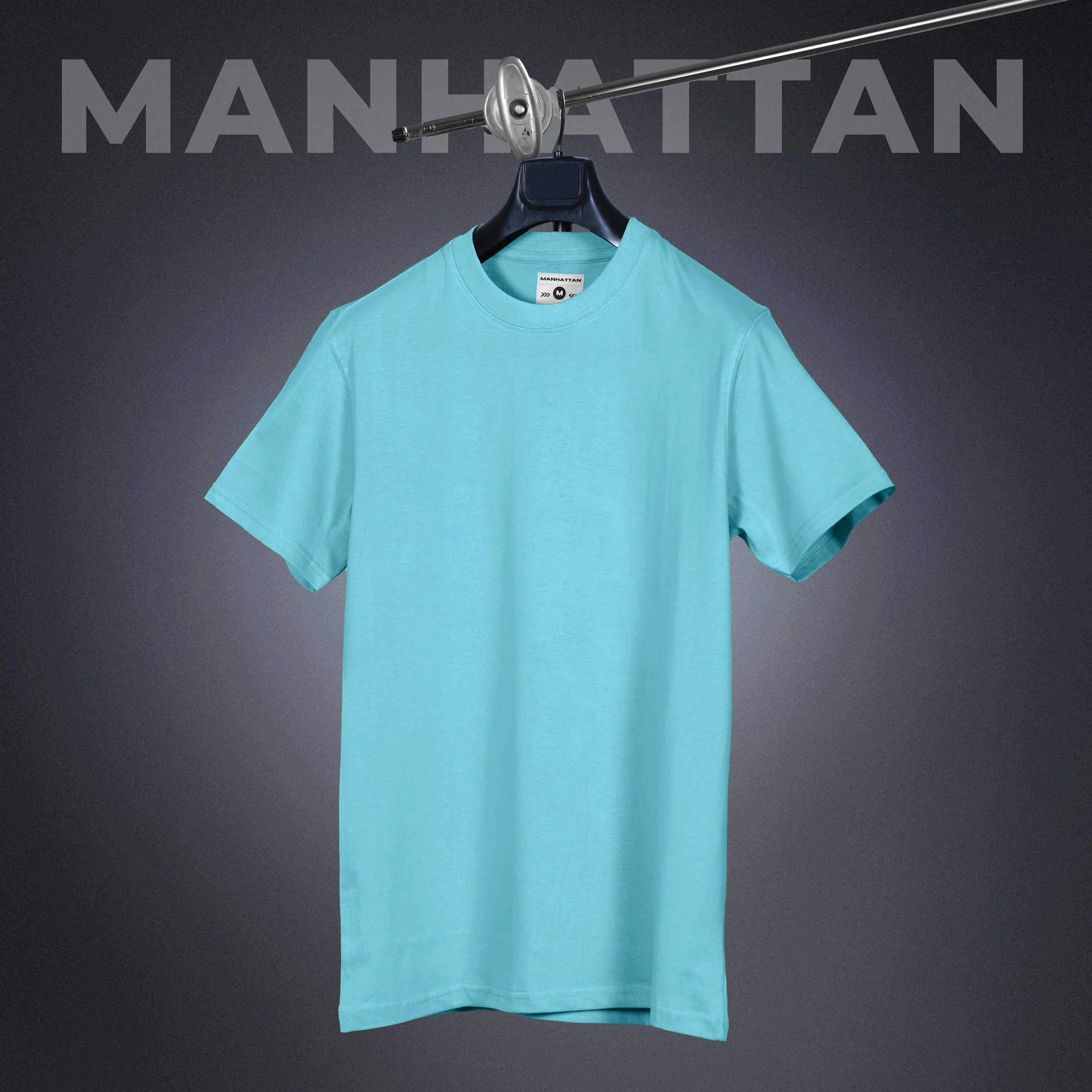 Basic Regular Fit T Shirts Unisex Mint Blue - Image 3