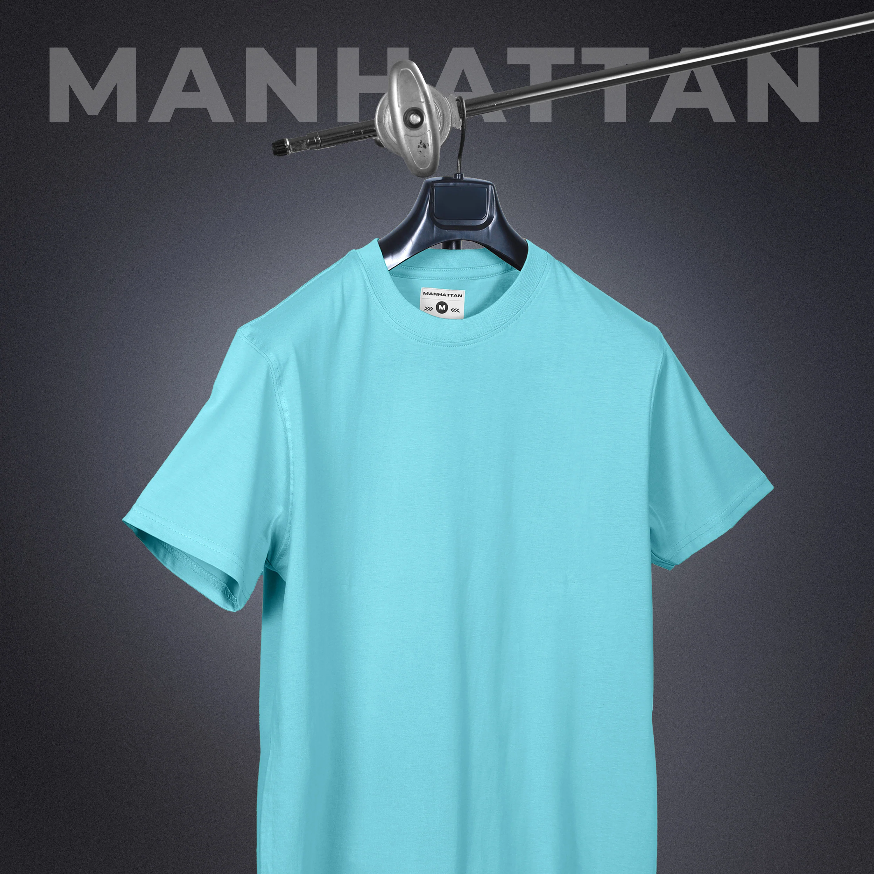 Basic Regular Fit T Shirts Unisex Mint Blue - Image 4