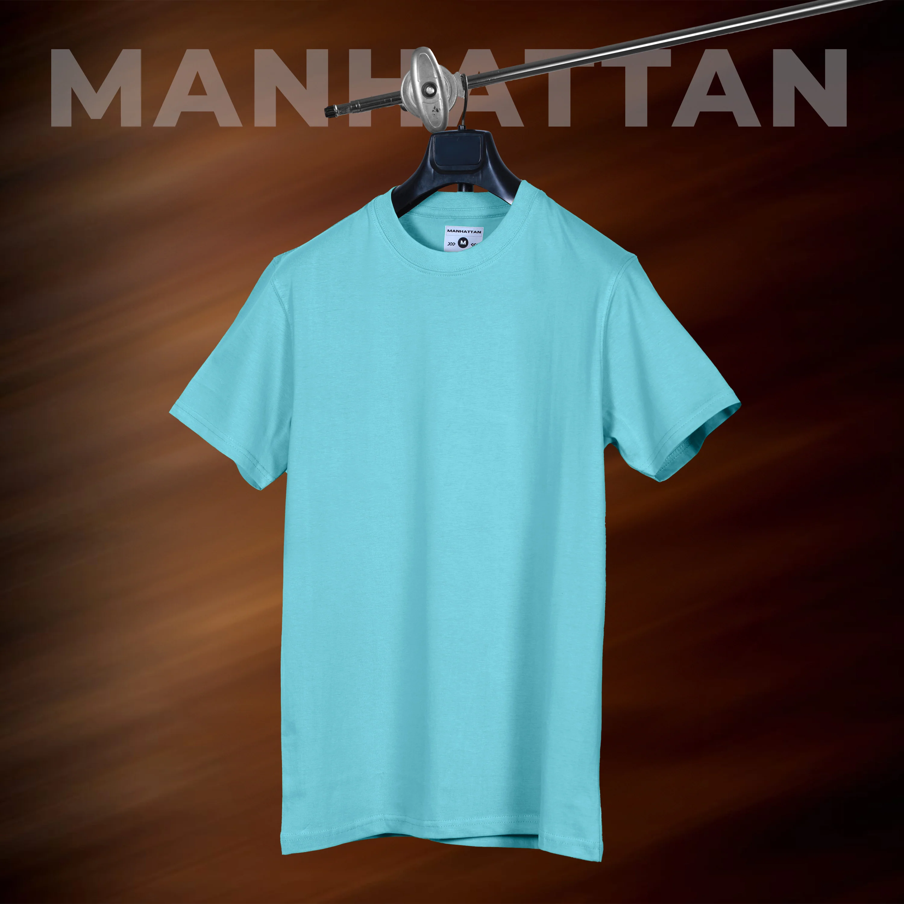 Basic Regular Fit T Shirts Unisex Mint Blue - Image 5