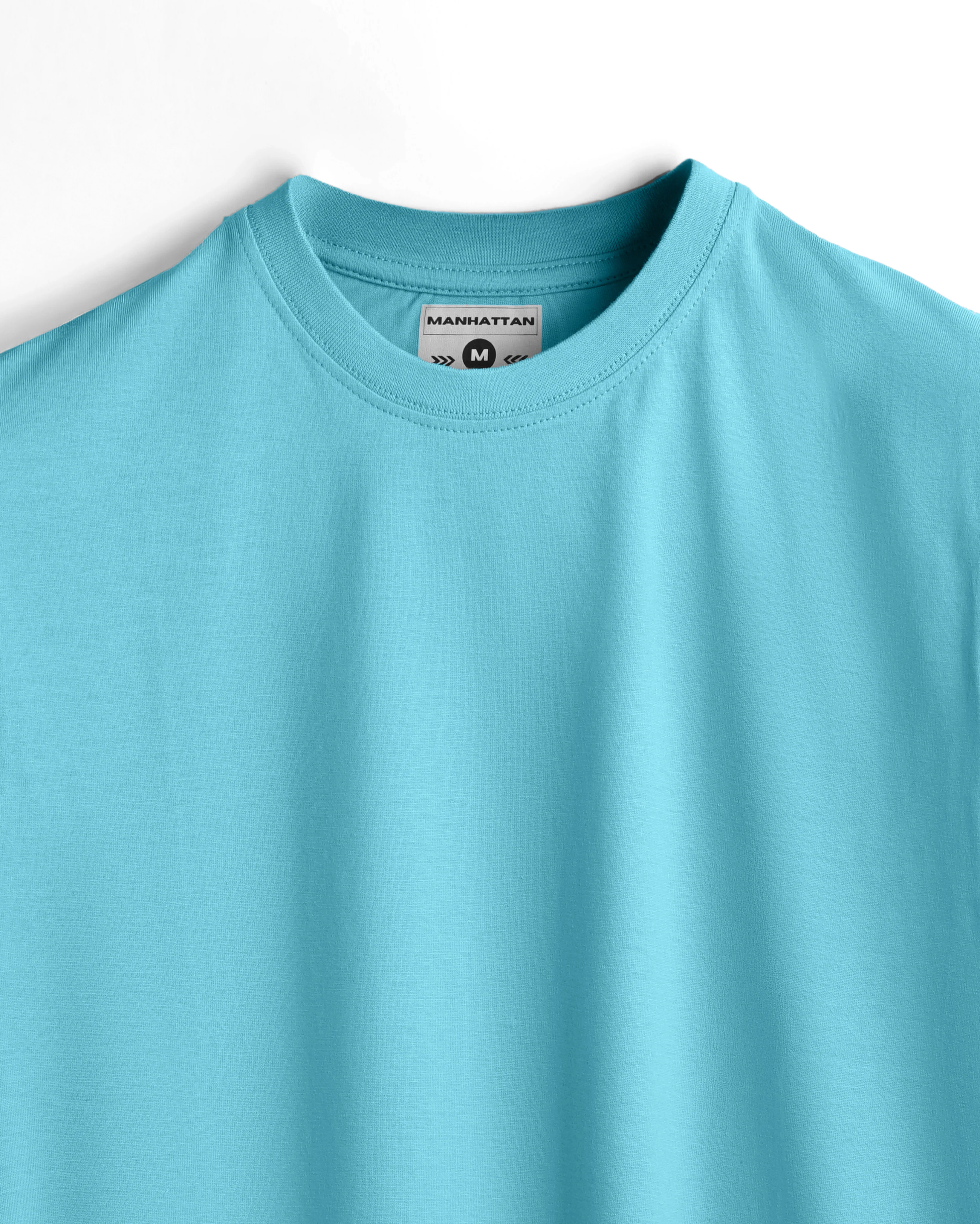 Basic Regular Fit T Shirts Unisex Mint Blue - Image 6