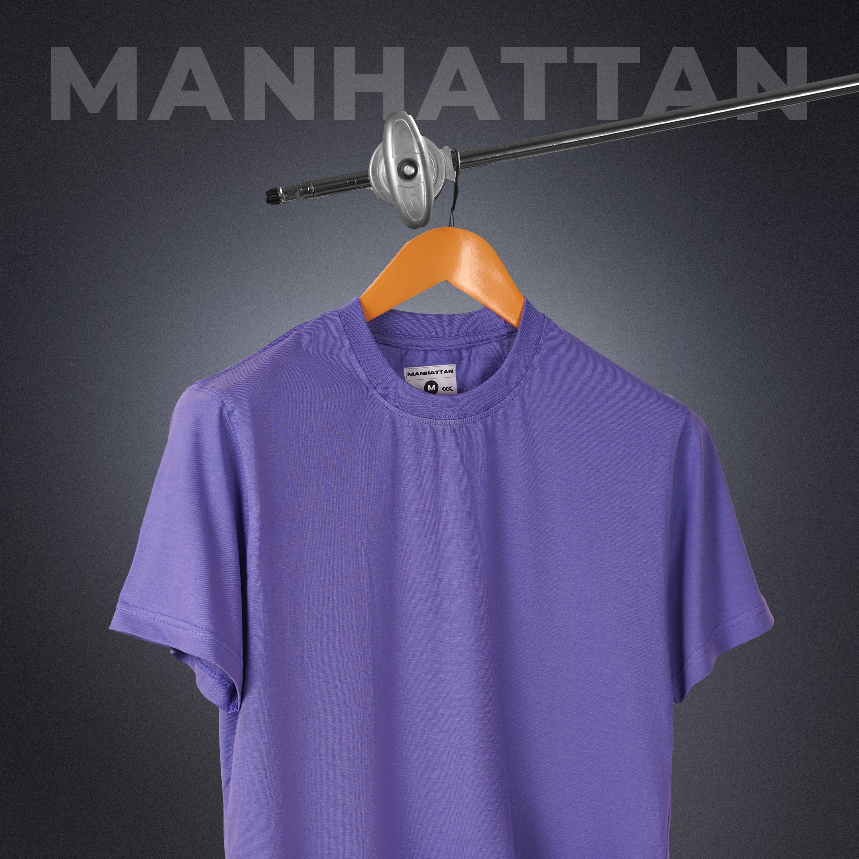 Basic Regular Fit T Shirts Unisex Violet - Image 4