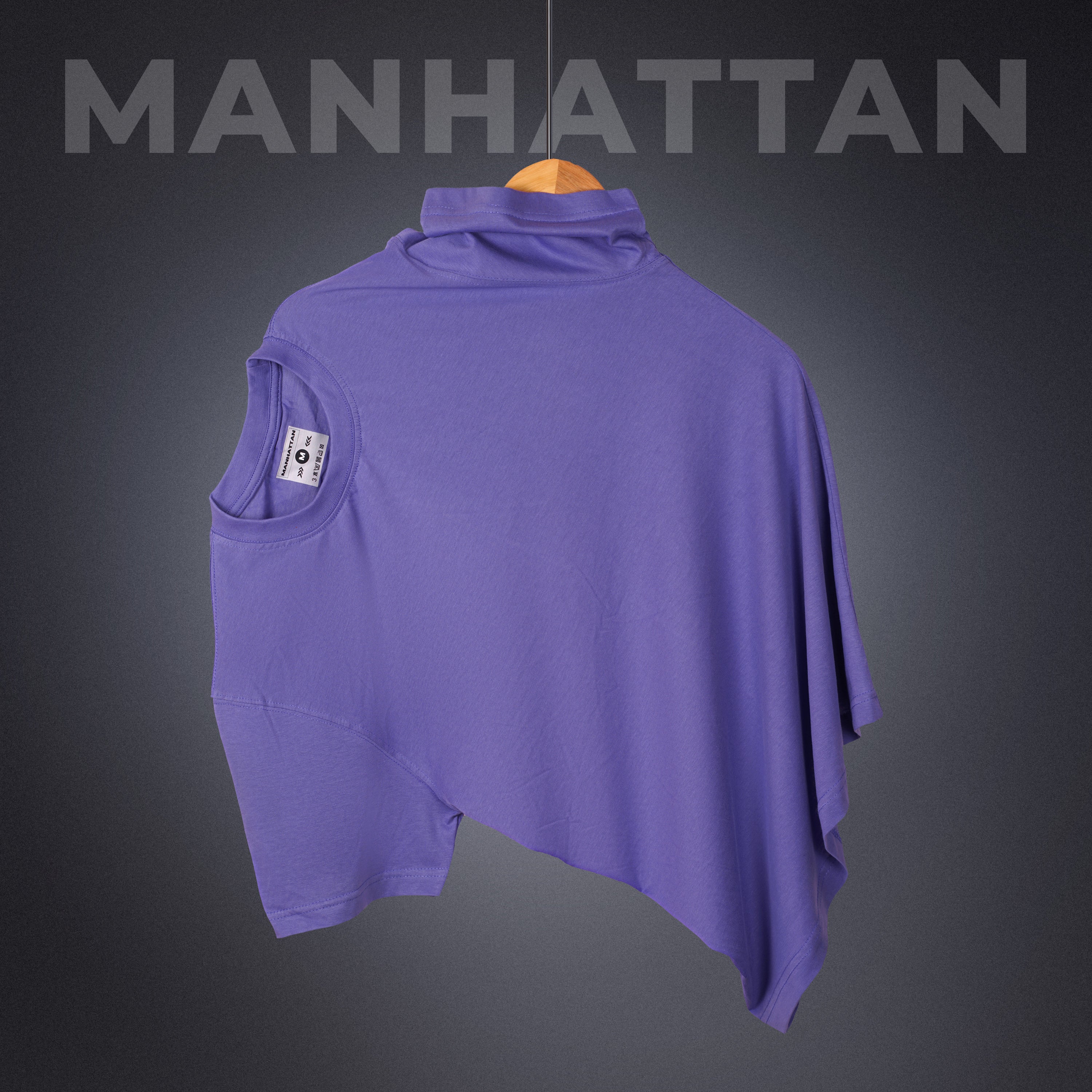 Basic Regular Fit T Shirts Unisex Violet - Image 5