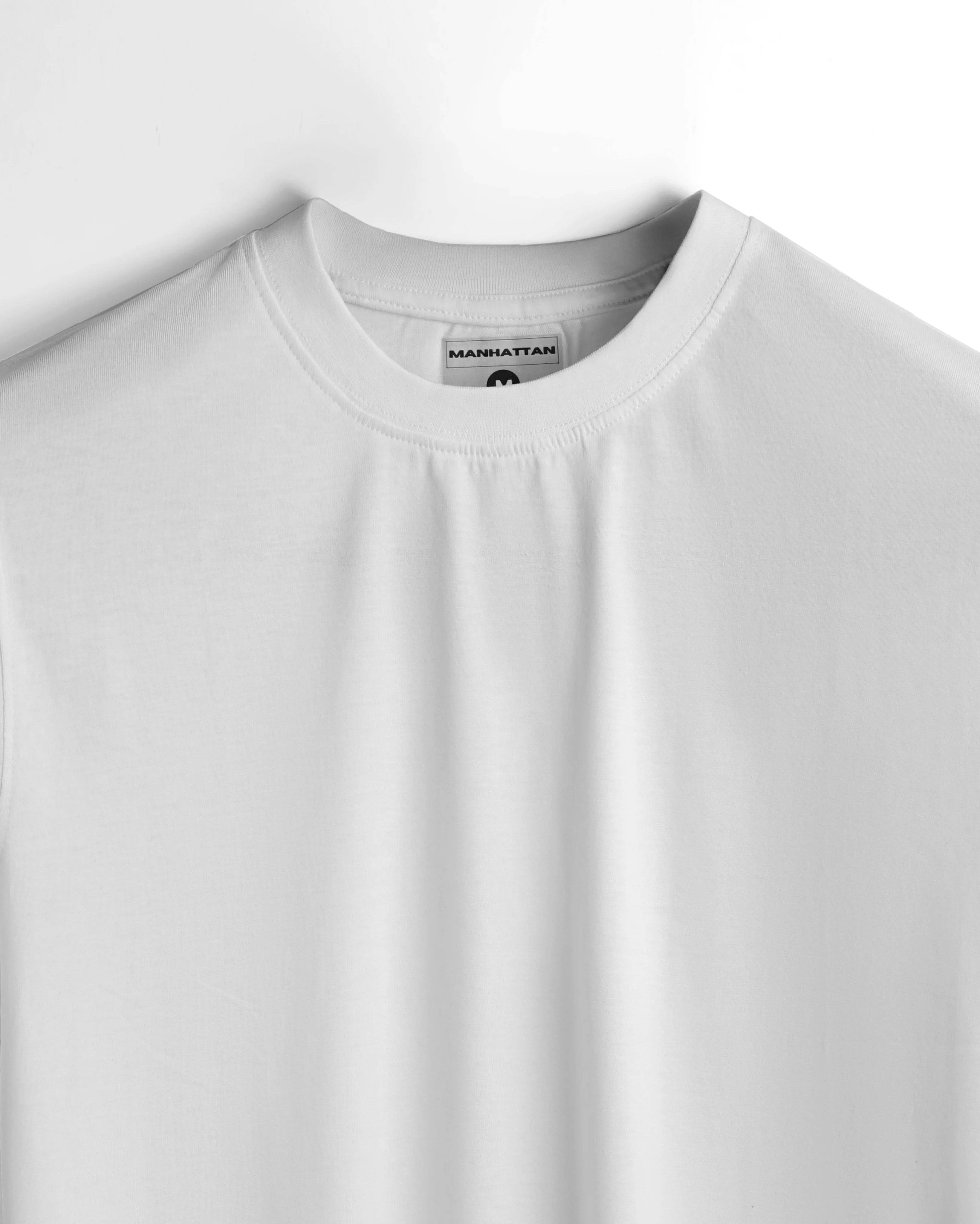 Basic Regular Fit T Shirts Unisex White - Image 7