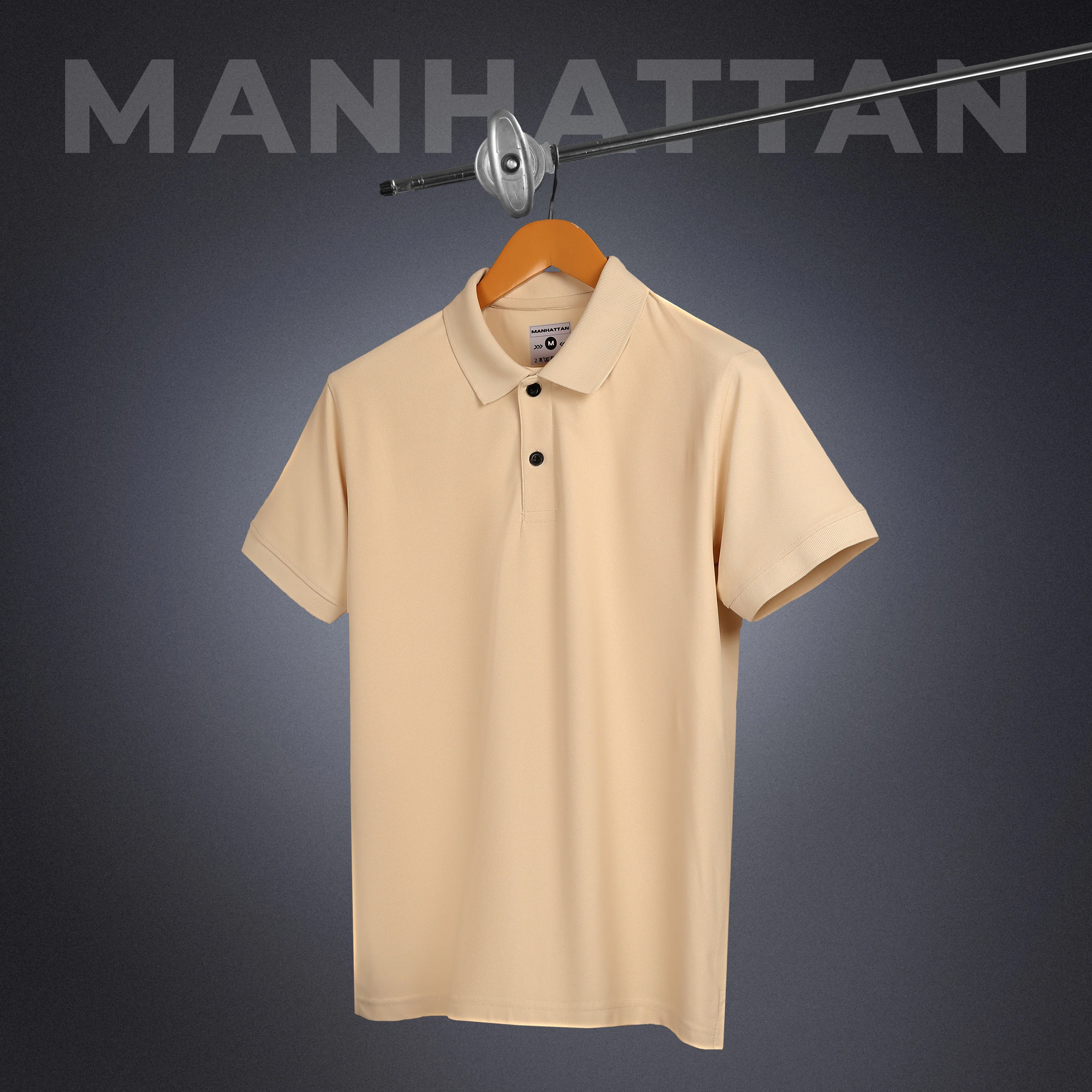 Sports Dry Fit Beige Polo T Shirts (Micro Polyester) - Image 3