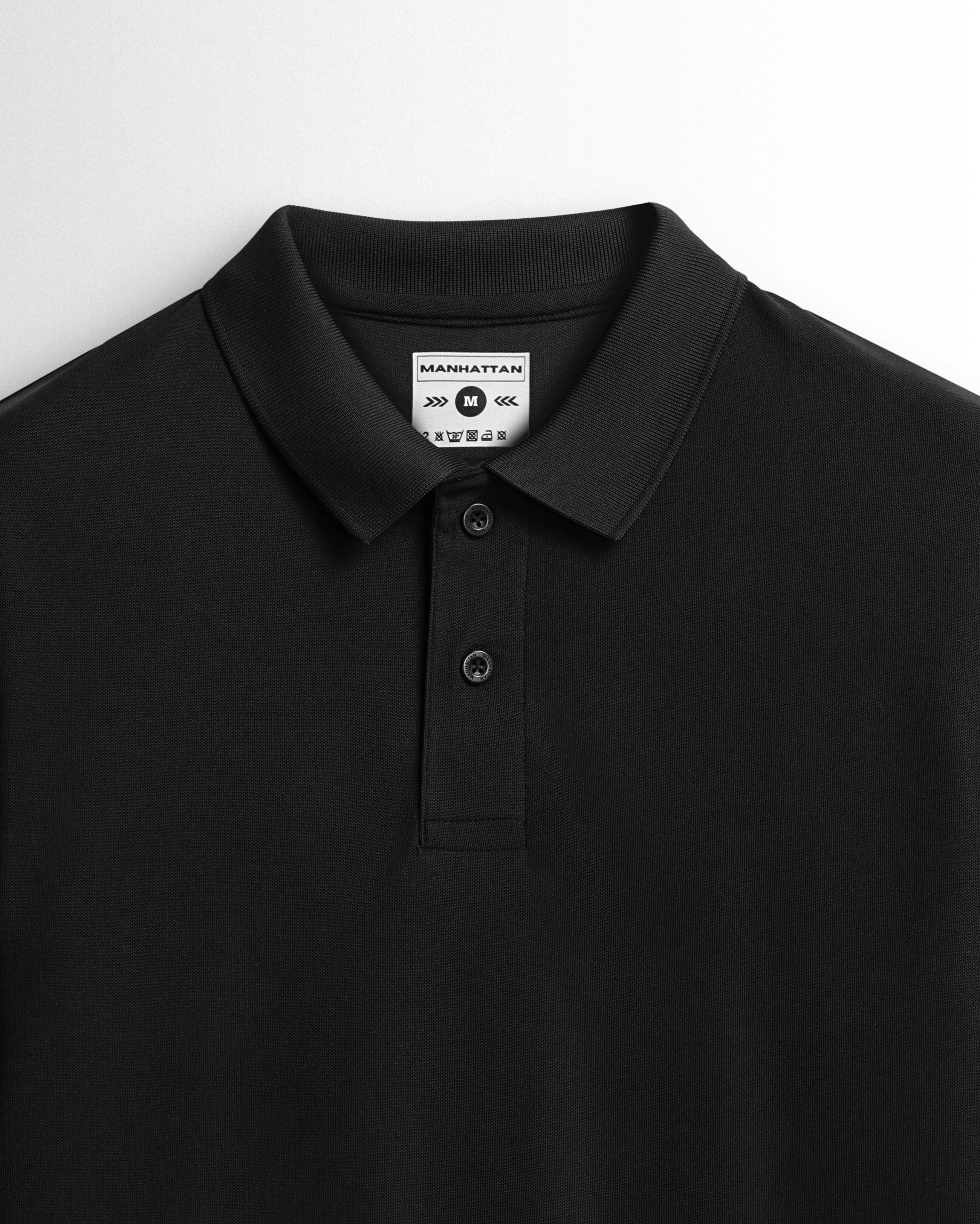 Sports Dry Fit Black Polo T Shirts (Micro Polyester) - Image 2