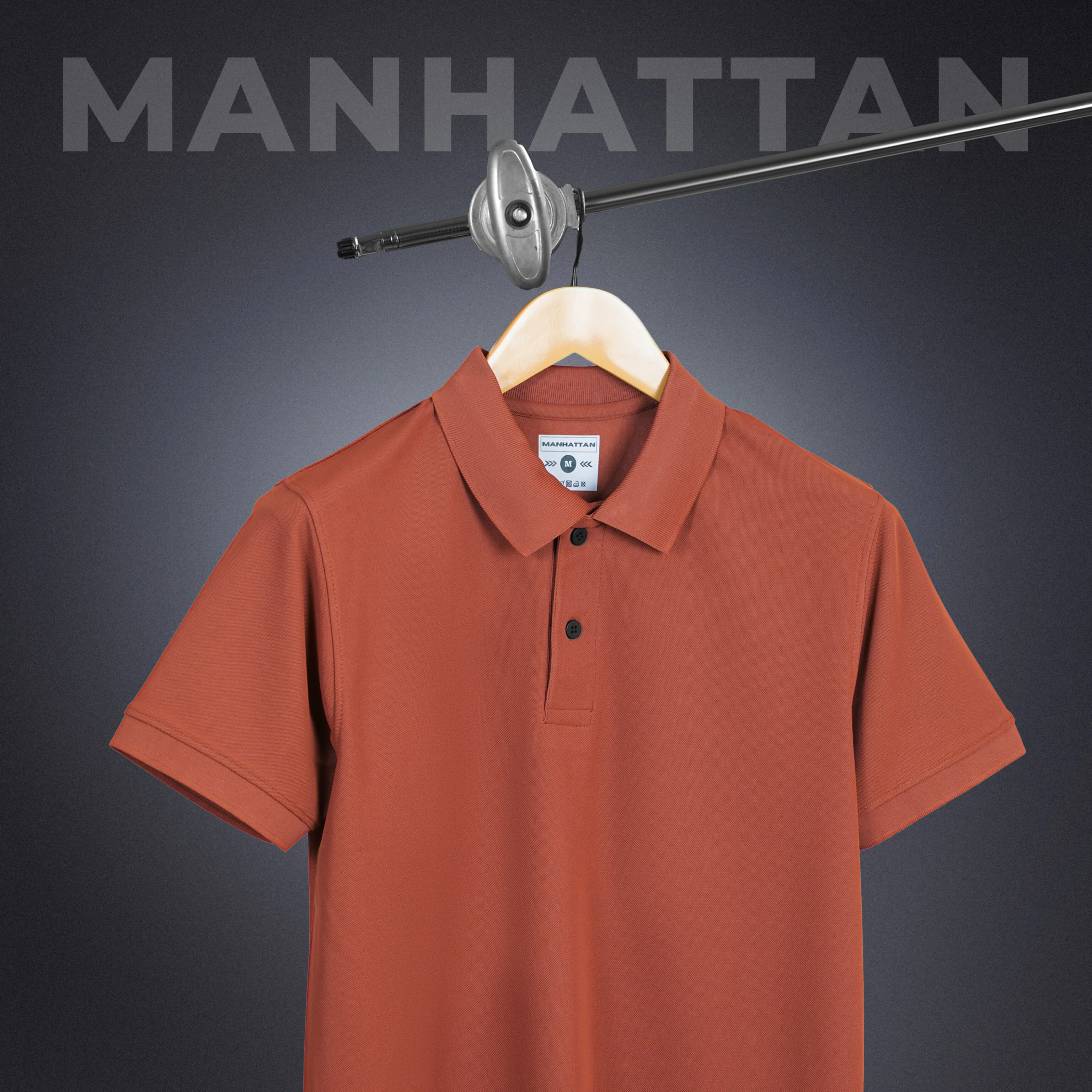 Sports Dry Fit Brick Red Polo T Shirts (Micro Polyester) - Image 2