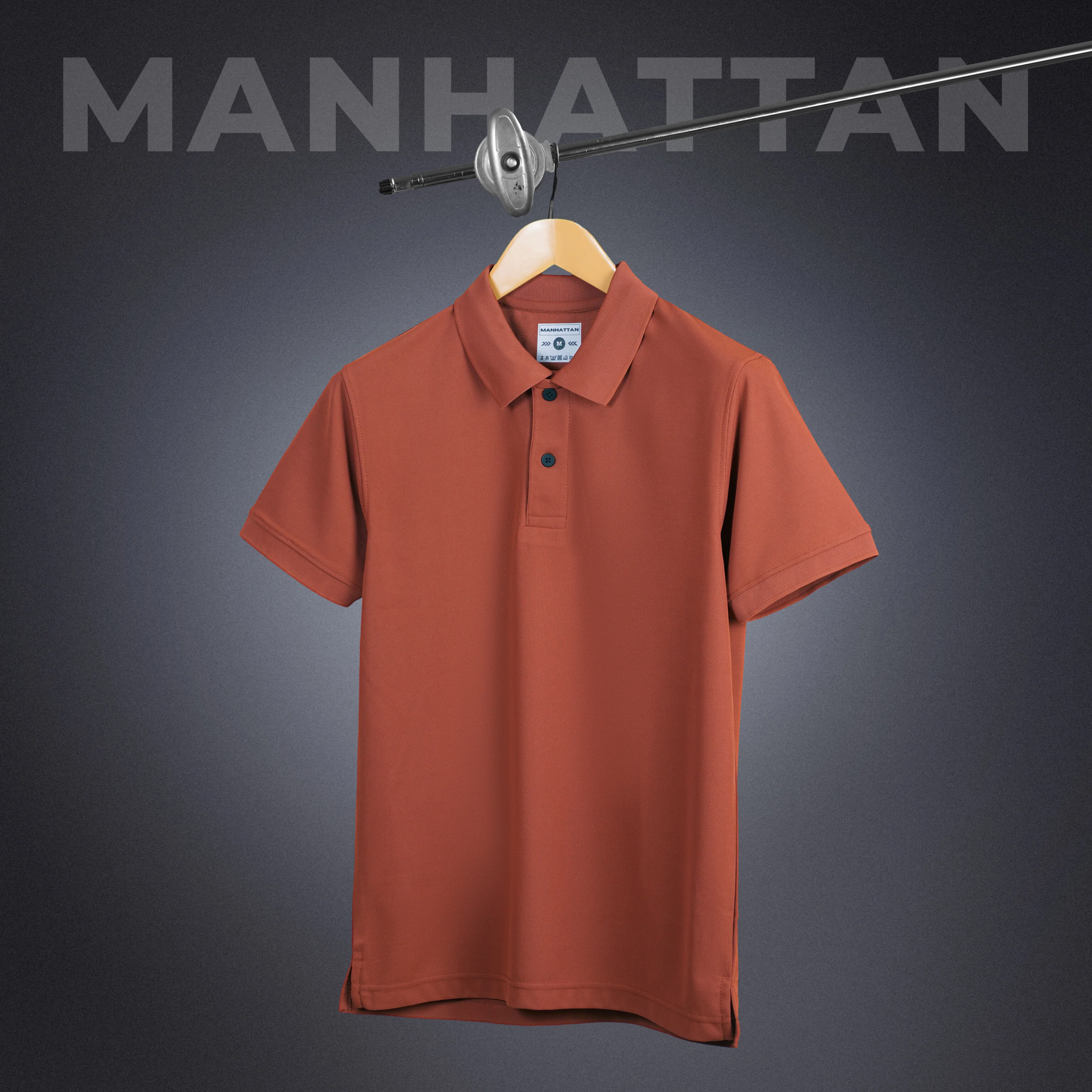 Sports Dry Fit Brick Red Polo T Shirts (Micro Polyester) - Image 3