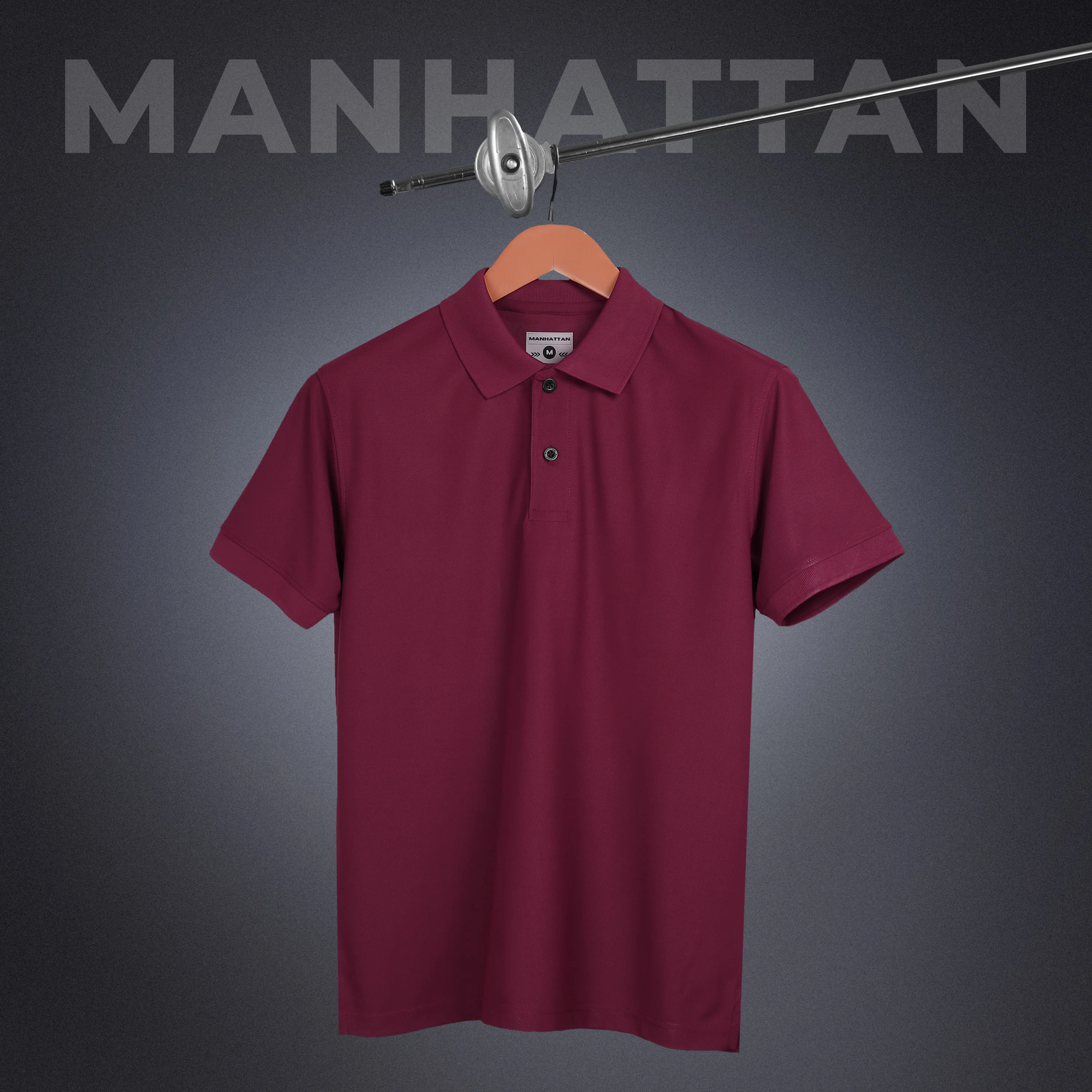 Sports Dry Fit Cherry Red Polo T Shirts (Micro Polyester) - Image 3