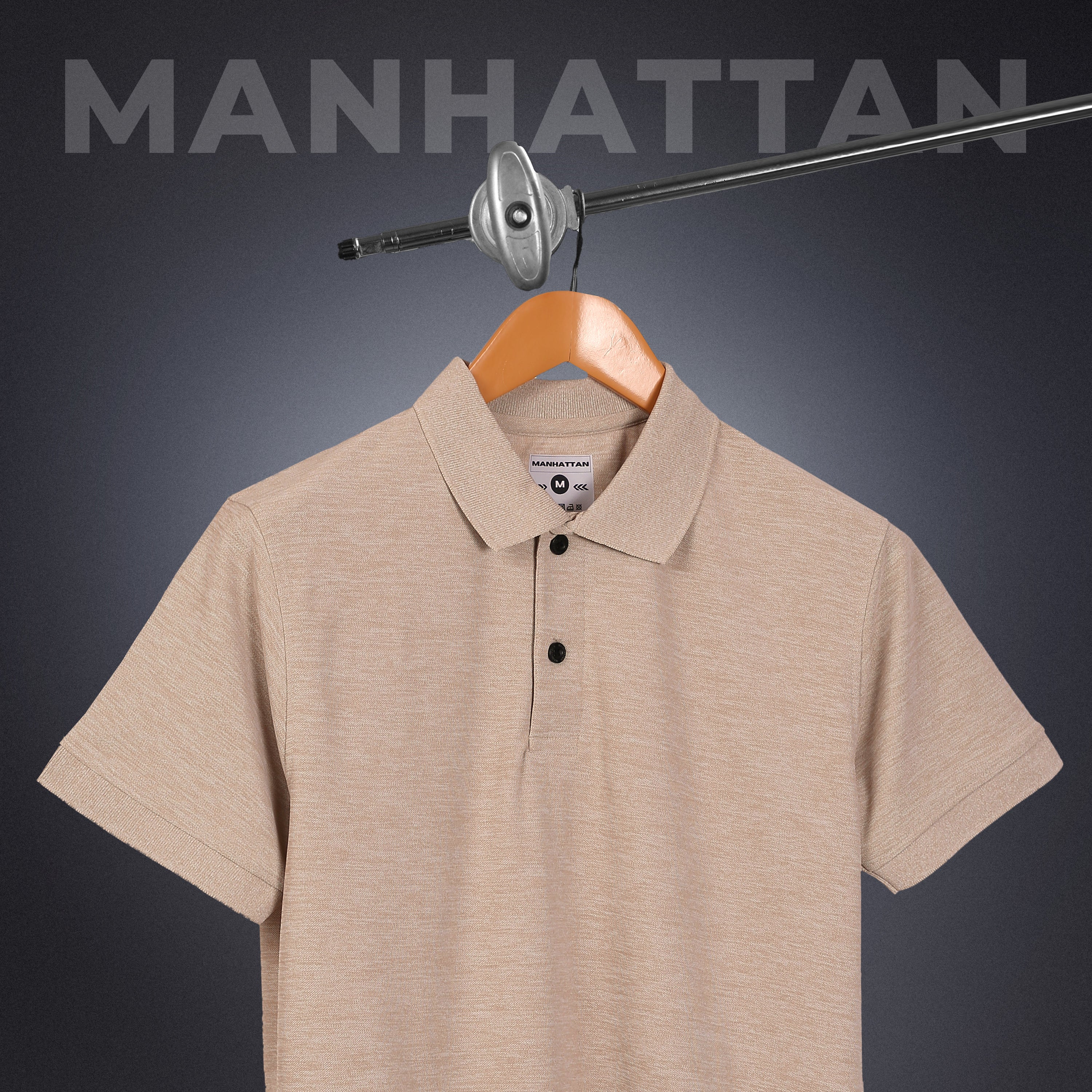 Sports Dry Fit Dark Beach Melange Polo T Shirts (Micro Polyester) - Image 3