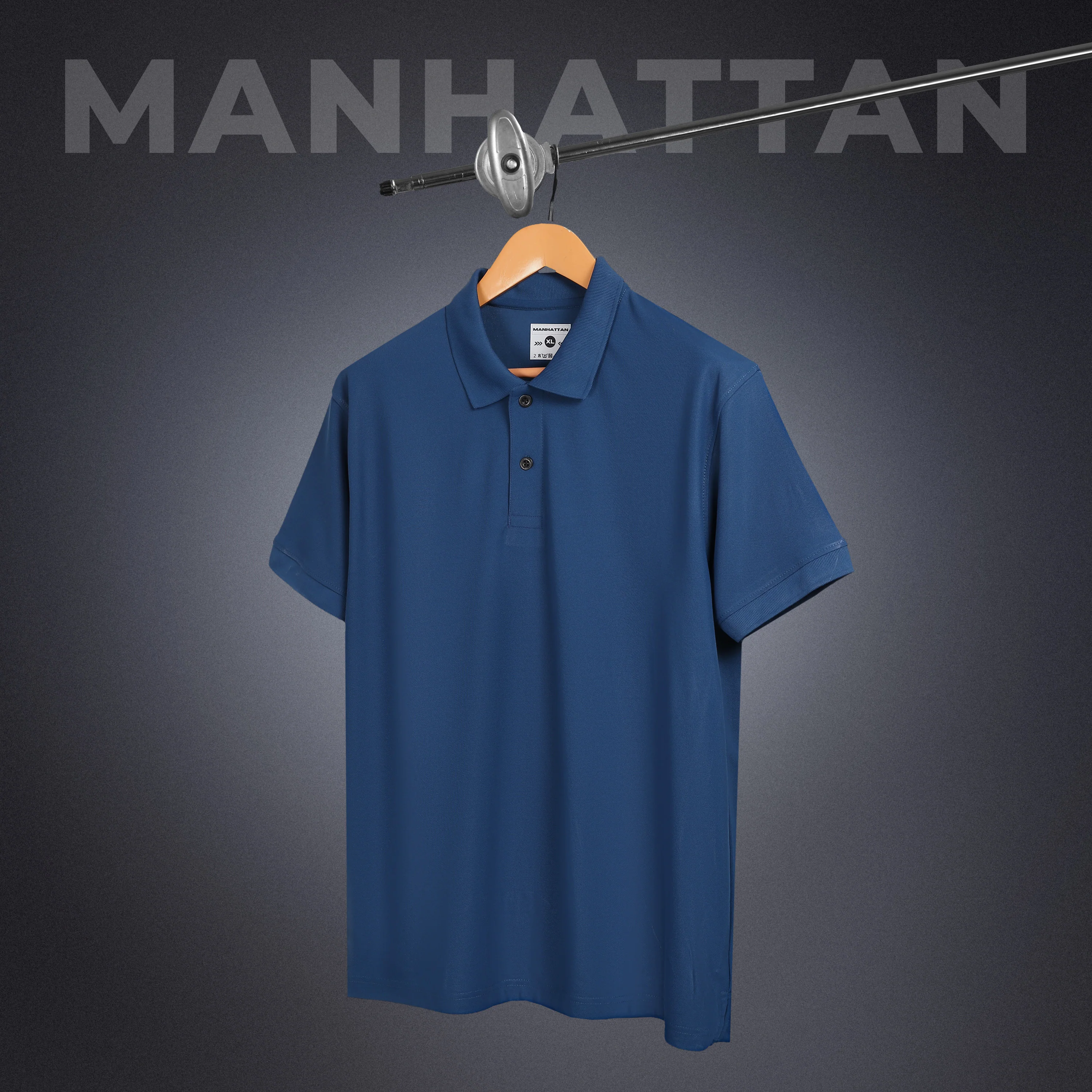 Sports Dry Fit Dark Blue Polo T Shirts (Micro Polyester) - Image 3