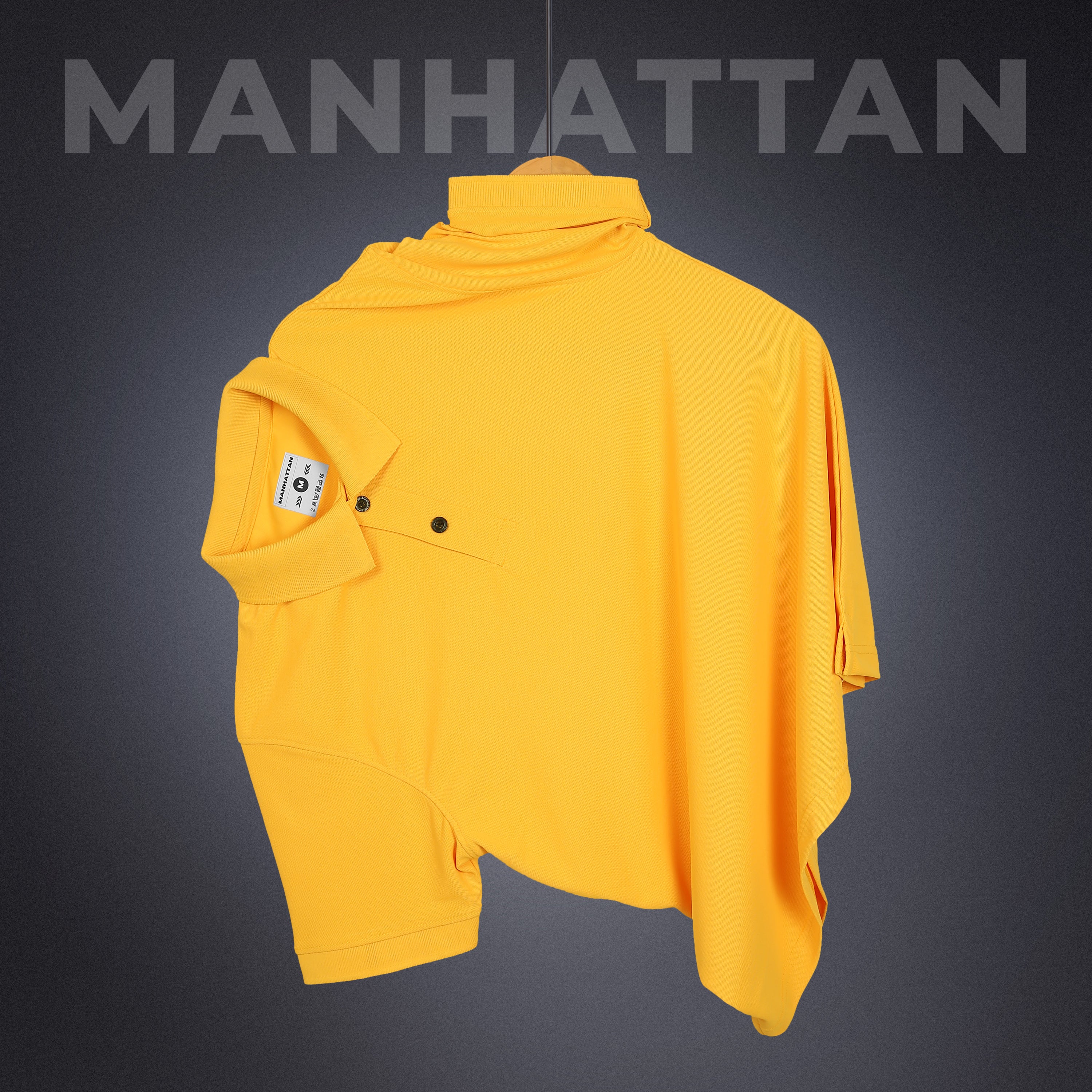 Sports Dry Fit Golden Yellow Polo T Shirts (Micro Polyester) - Image 3