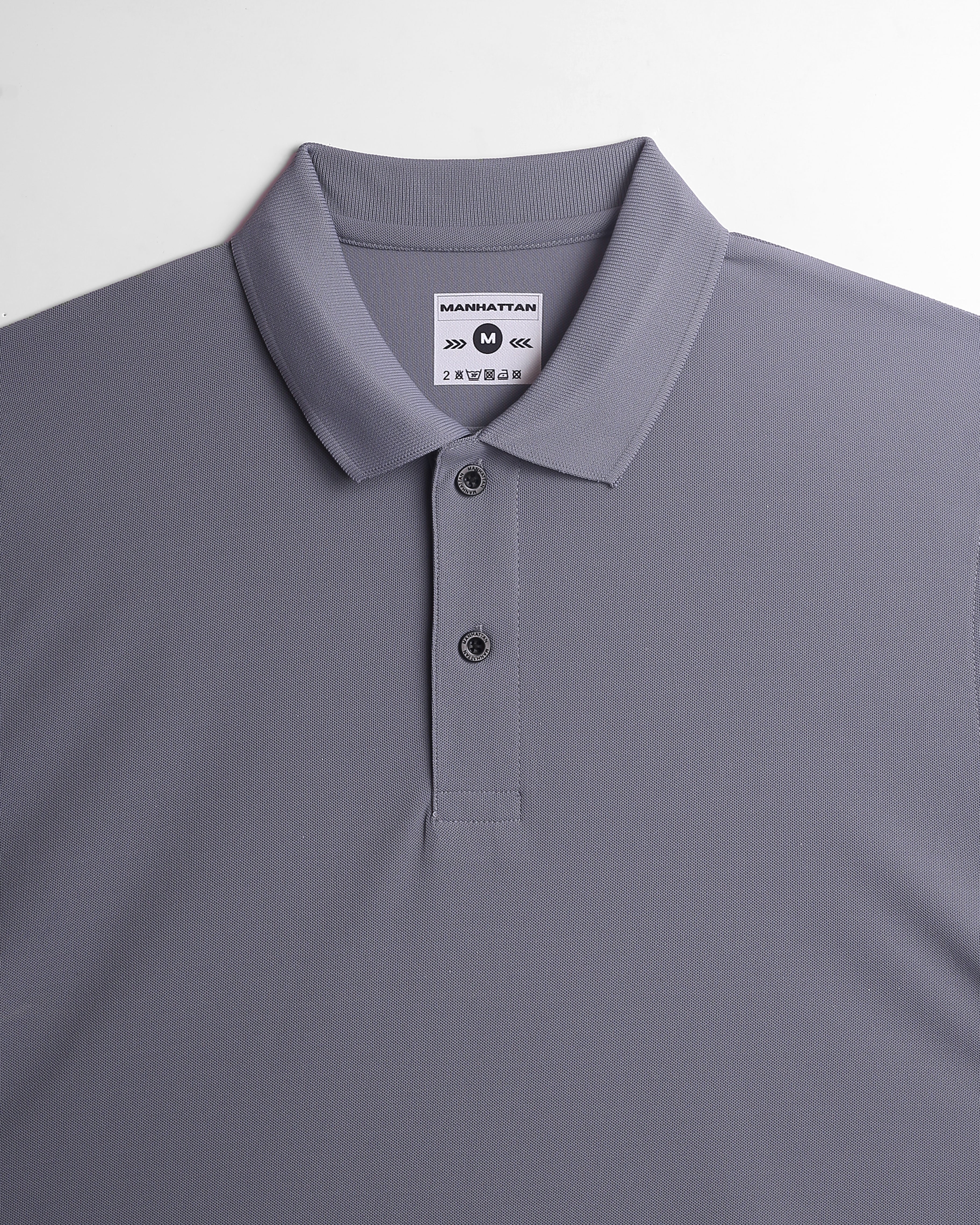 Sports Dry Fit Grey Polo T Shirts (Micro Polyester) - Image 2