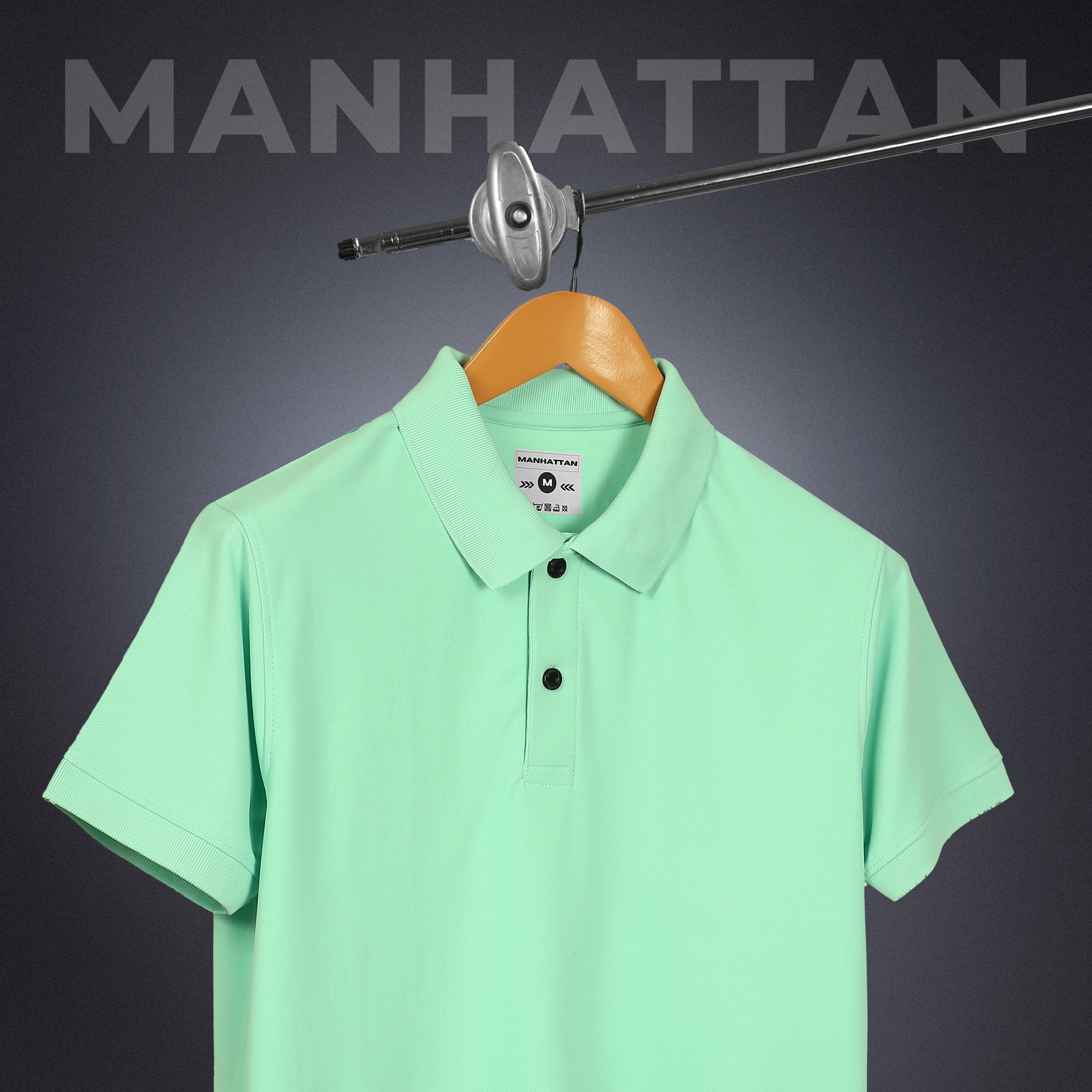 Sports Dry Fit Ice Green Polo T Shirts (Micro Polyester) - Image 3