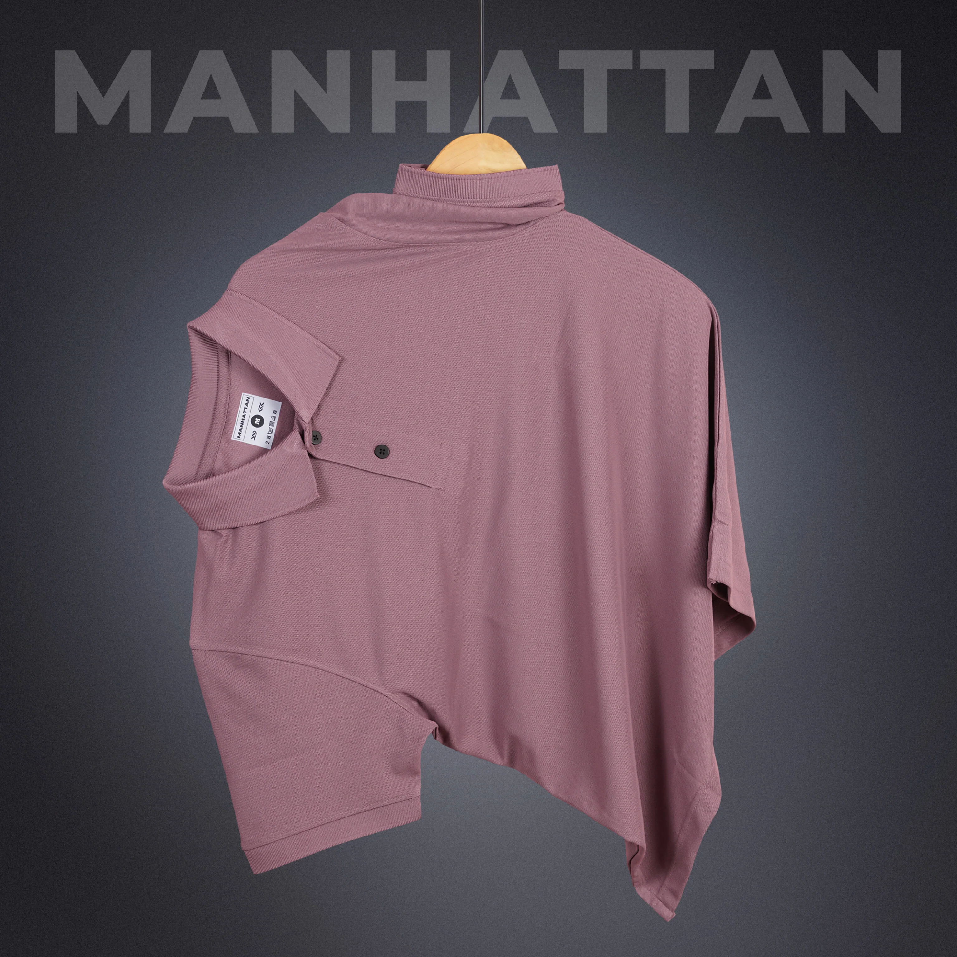 Sports Dry Fit Mauve Brown Polo T Shirts (Micro Polyester)