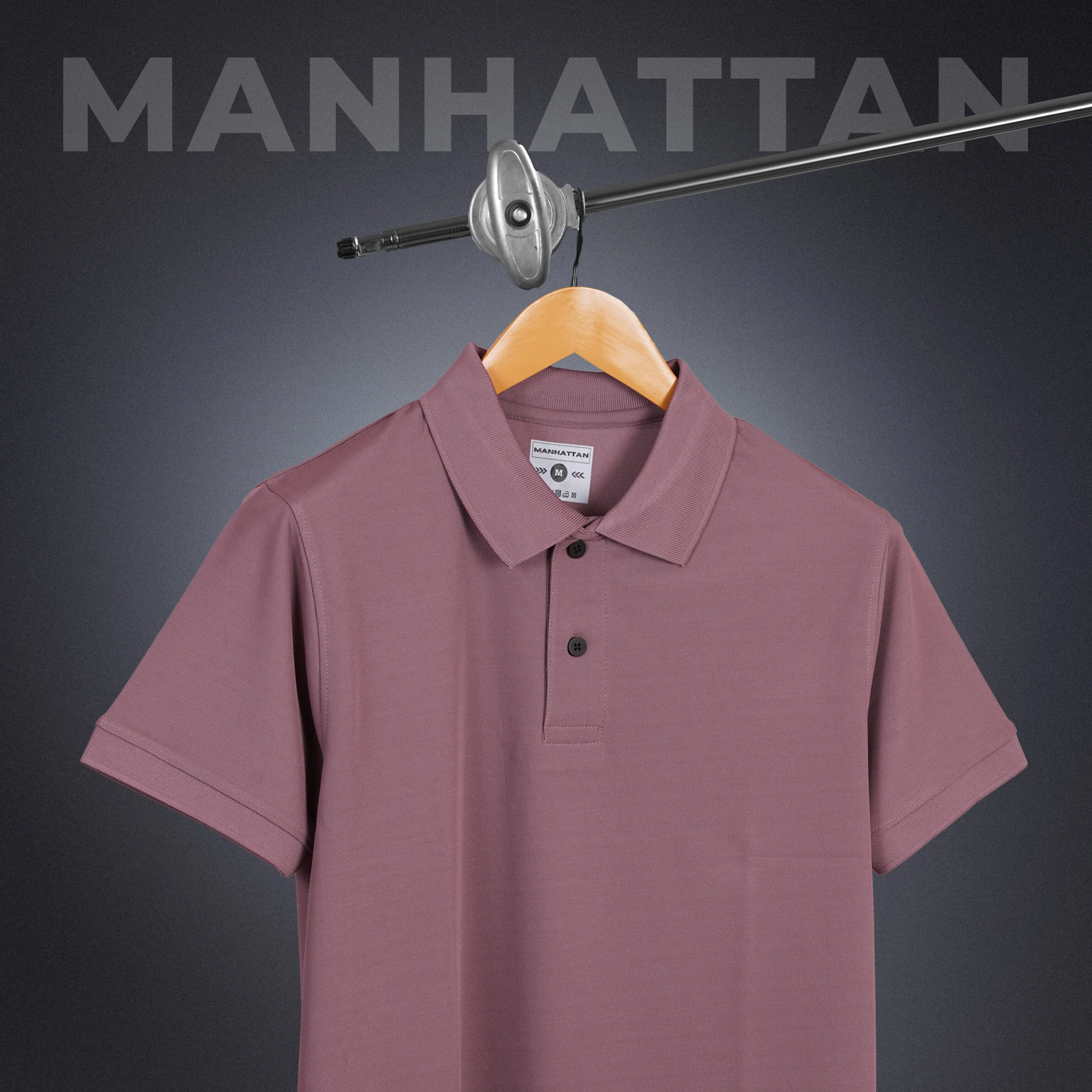 Sports Dry Fit Mauve Brown Polo T Shirts (Micro Polyester) - Image 2