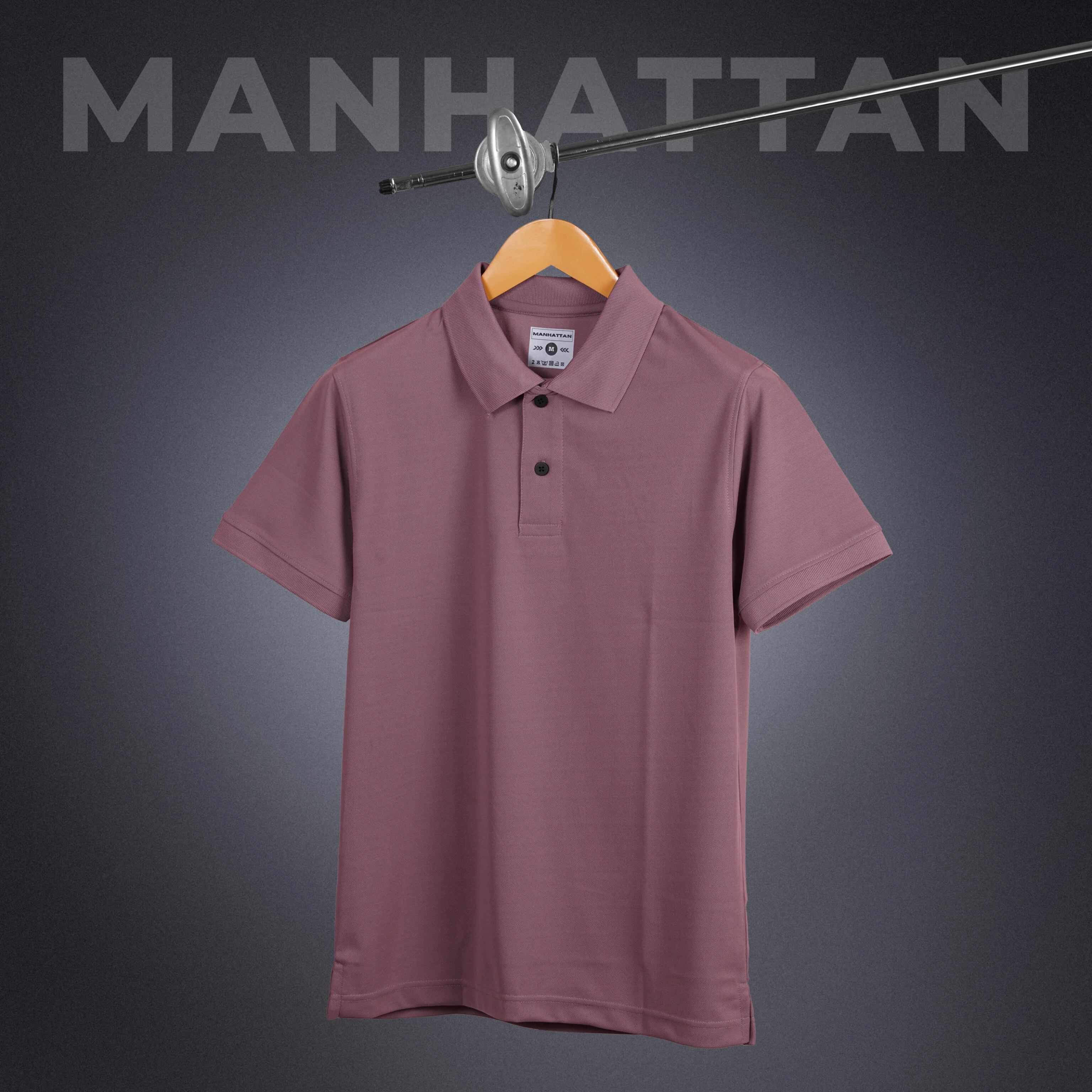 Sports Dry Fit Mauve Brown Polo T Shirts (Micro Polyester) - Image 3
