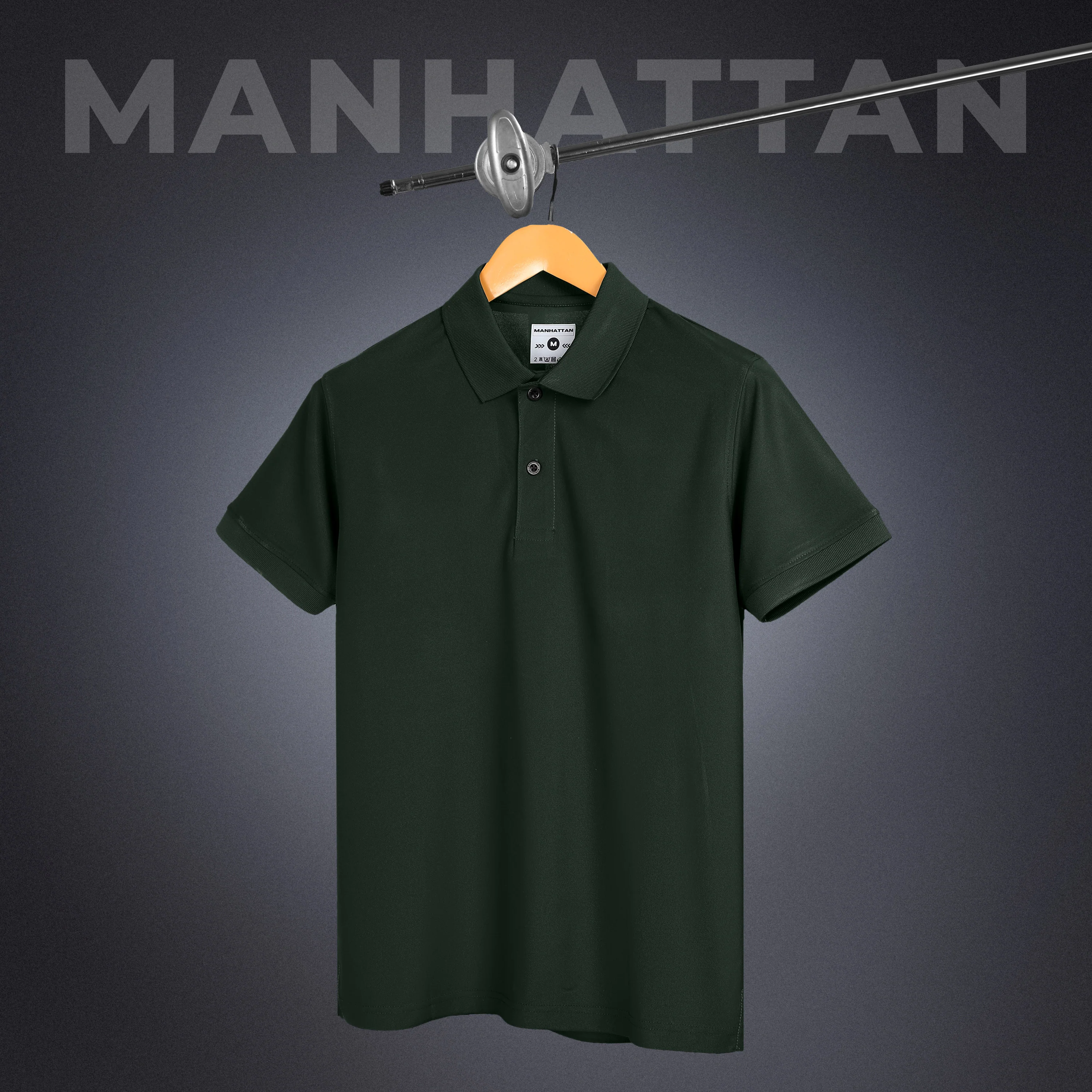 Sports Dry Fit Dark Olive Green Polo T Shirts (Micro Polyester) - Image 2