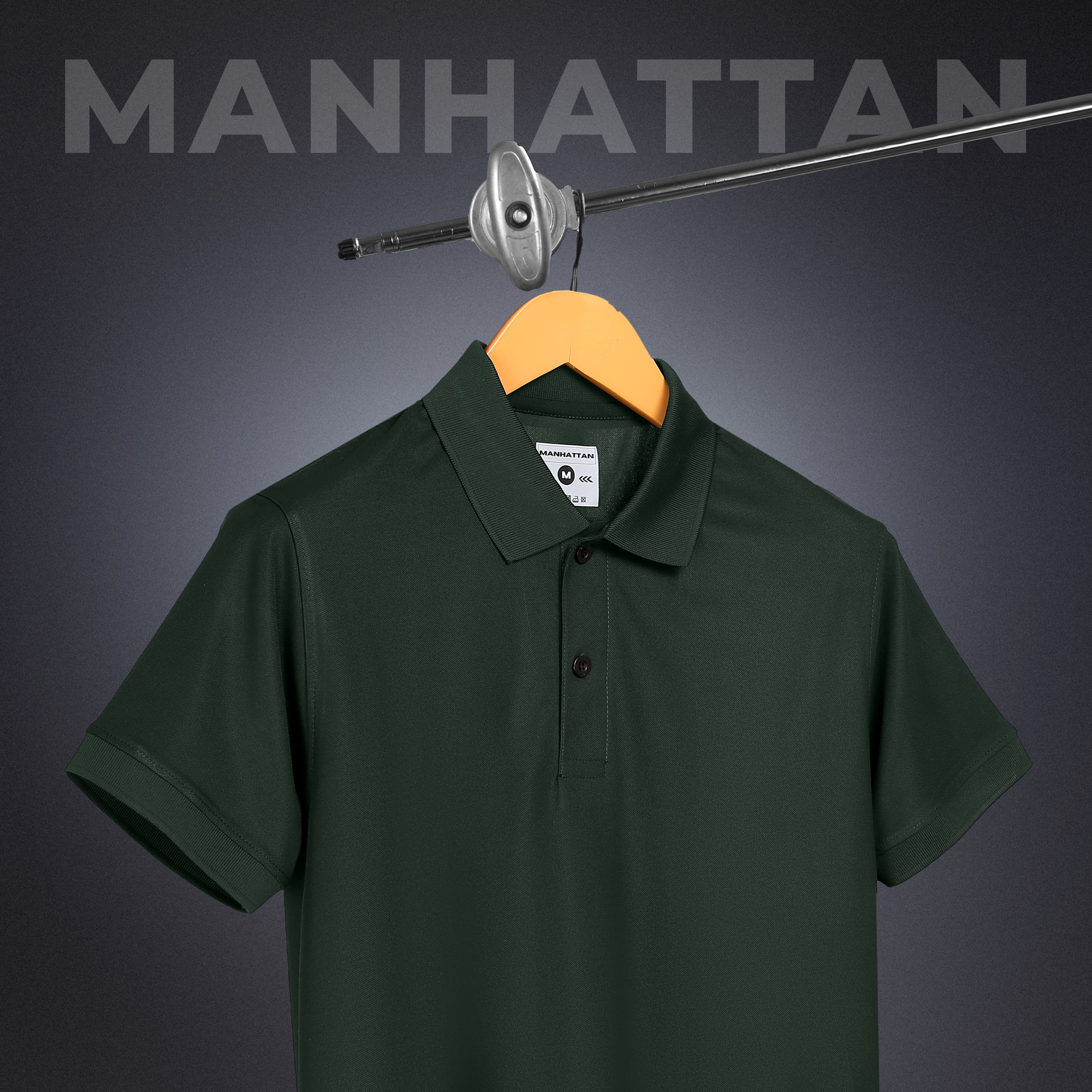 Sports Dry Fit Dark Olive Green Polo T Shirts (Micro Polyester) - Image 3