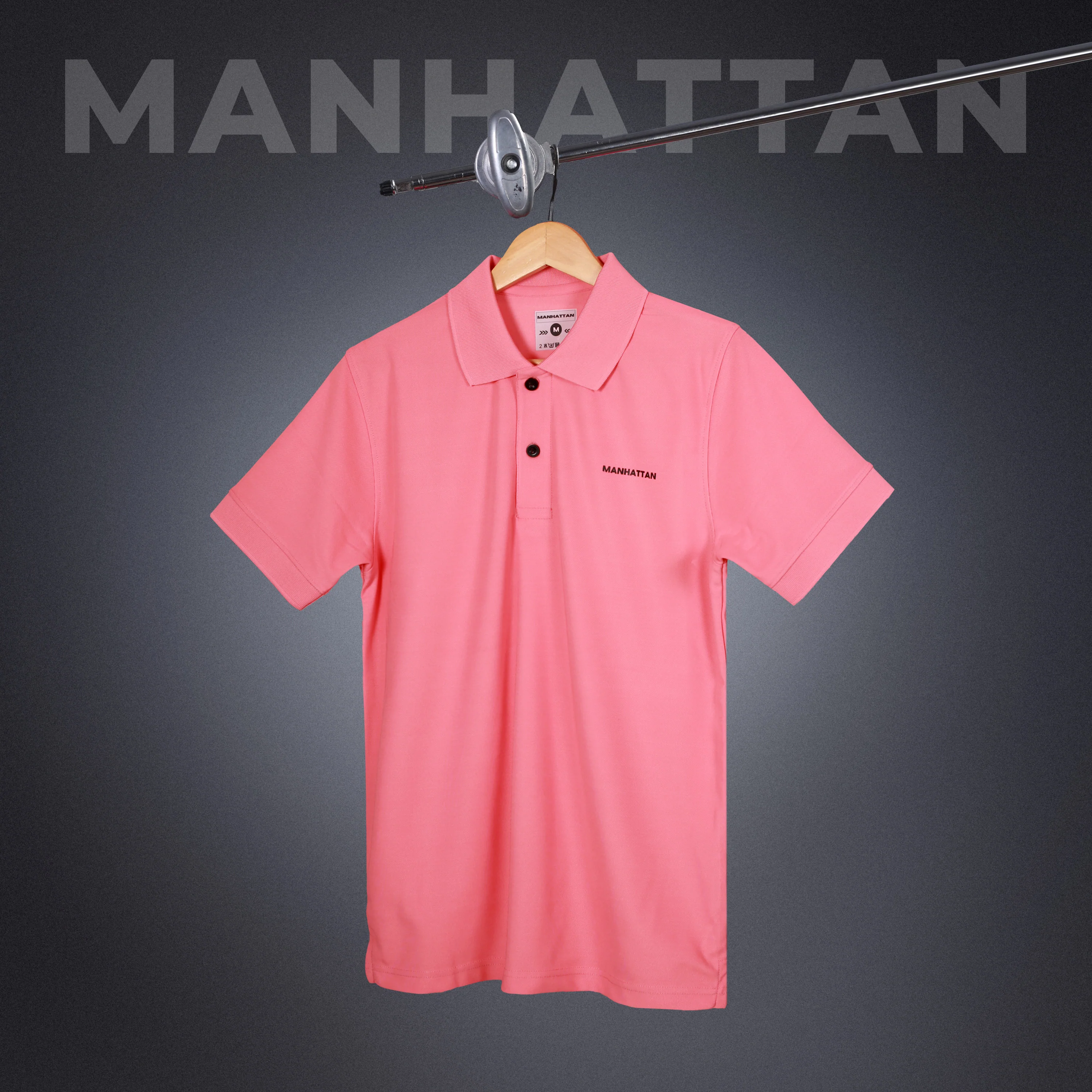 Sports Dry Fit Peach Pink Polo T Shirts (Micro Polyester) - Image 3