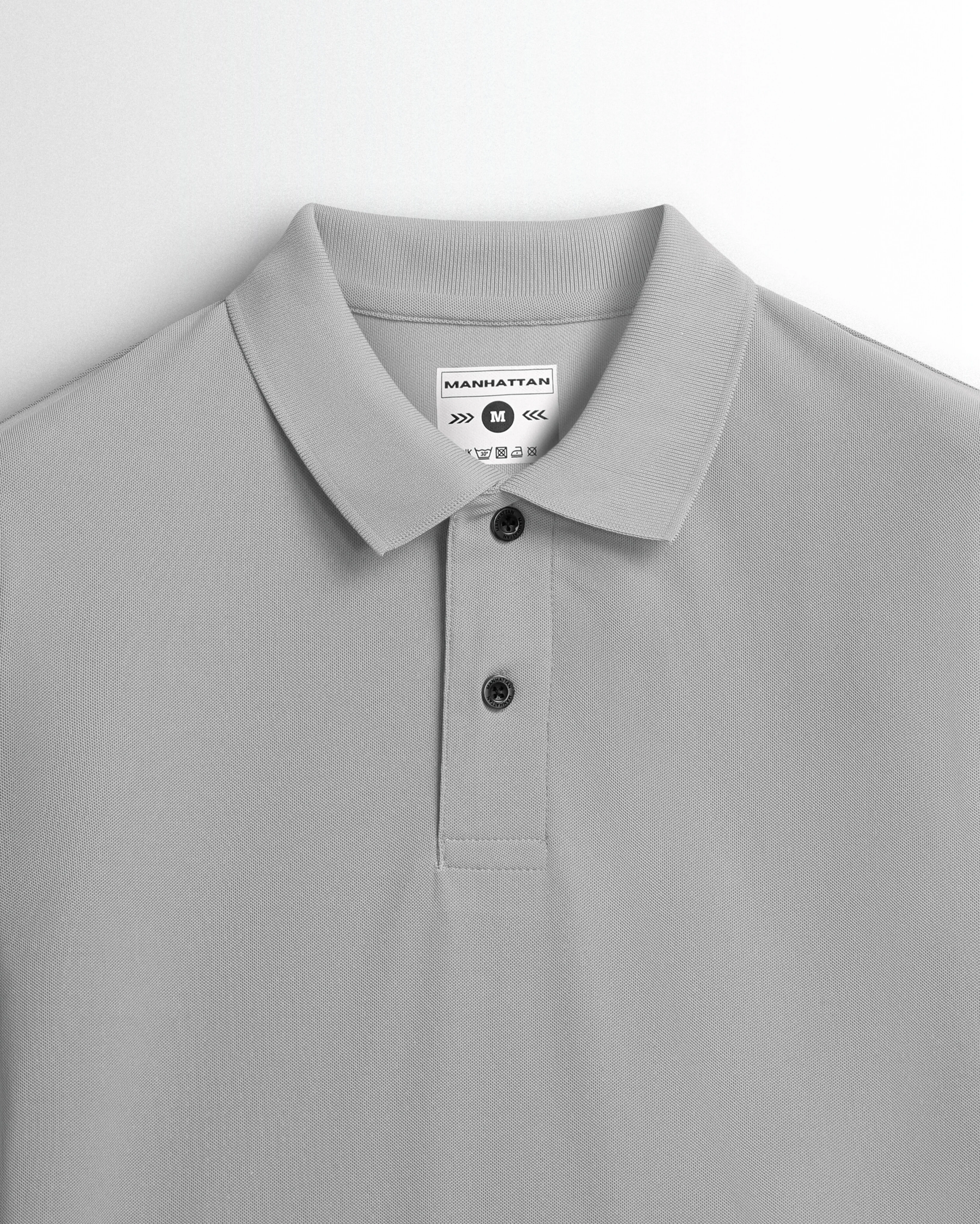 Sports Dry Fit Pearl Grey Polo T Shirts (Micro Polyester) - Image 2