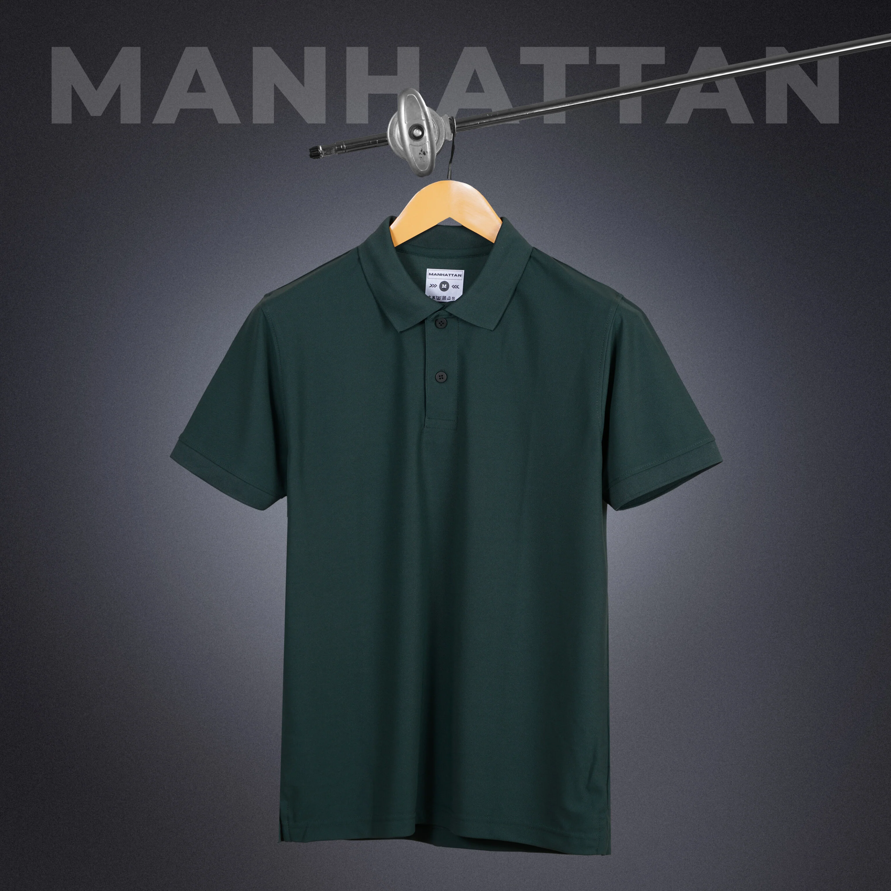 Sports Dry Fit Pine Green Polo T Shirts (Micro Polyester) - Image 2