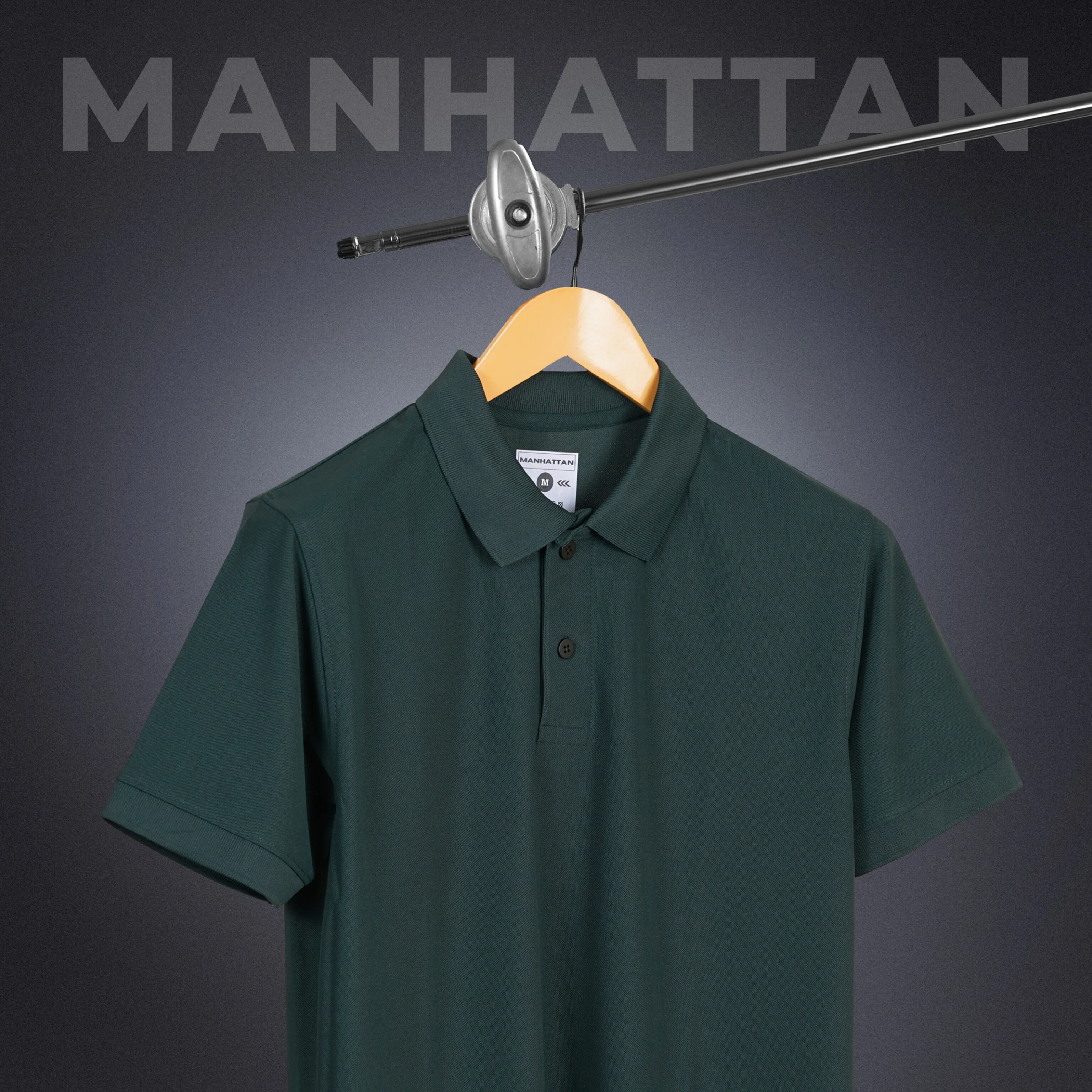 Sports Dry Fit Pine Green Polo T Shirts (Micro Polyester) - Image 3