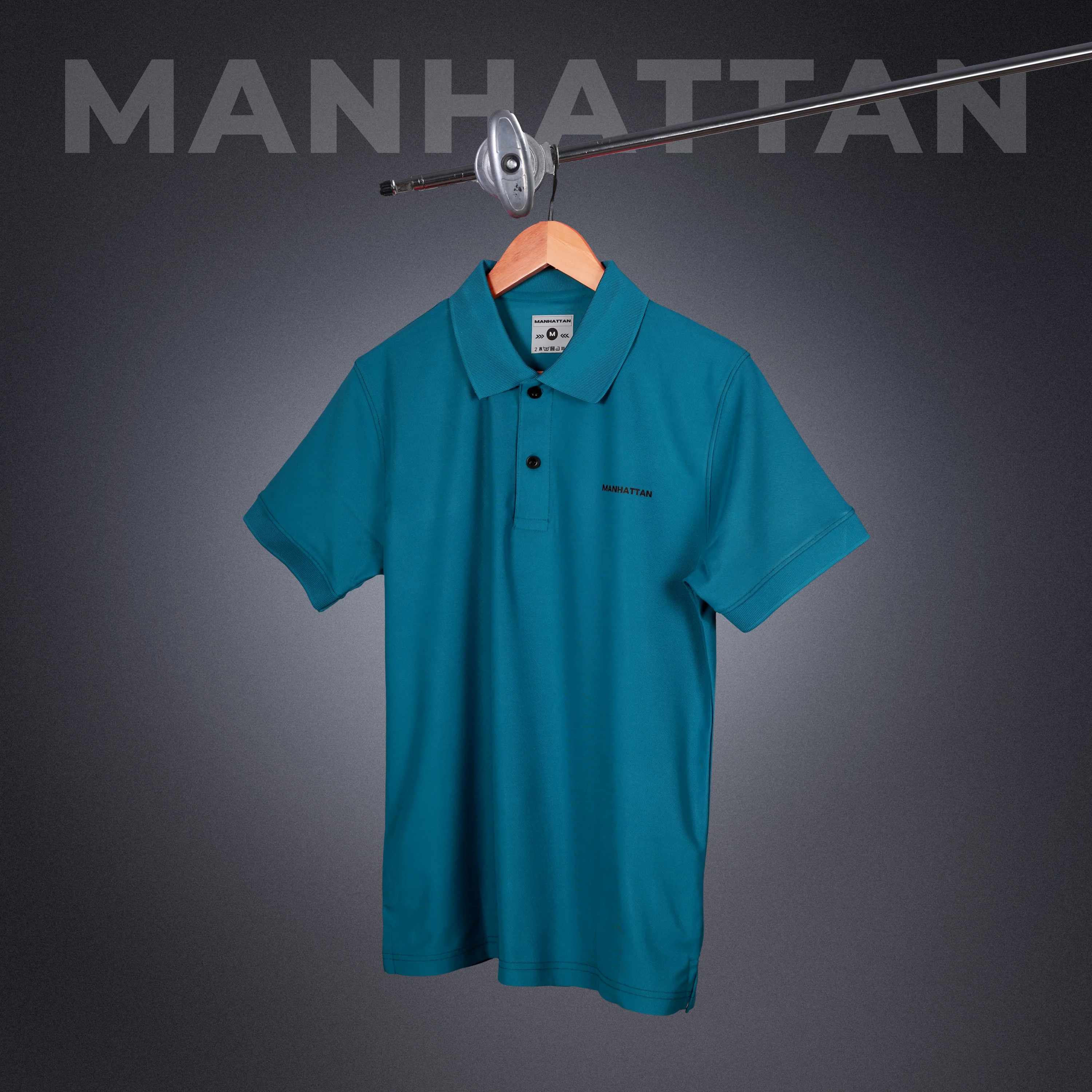 Sports Dry Fit Teal Blue Polo T Shirts (Micro Polyester) - Image 3