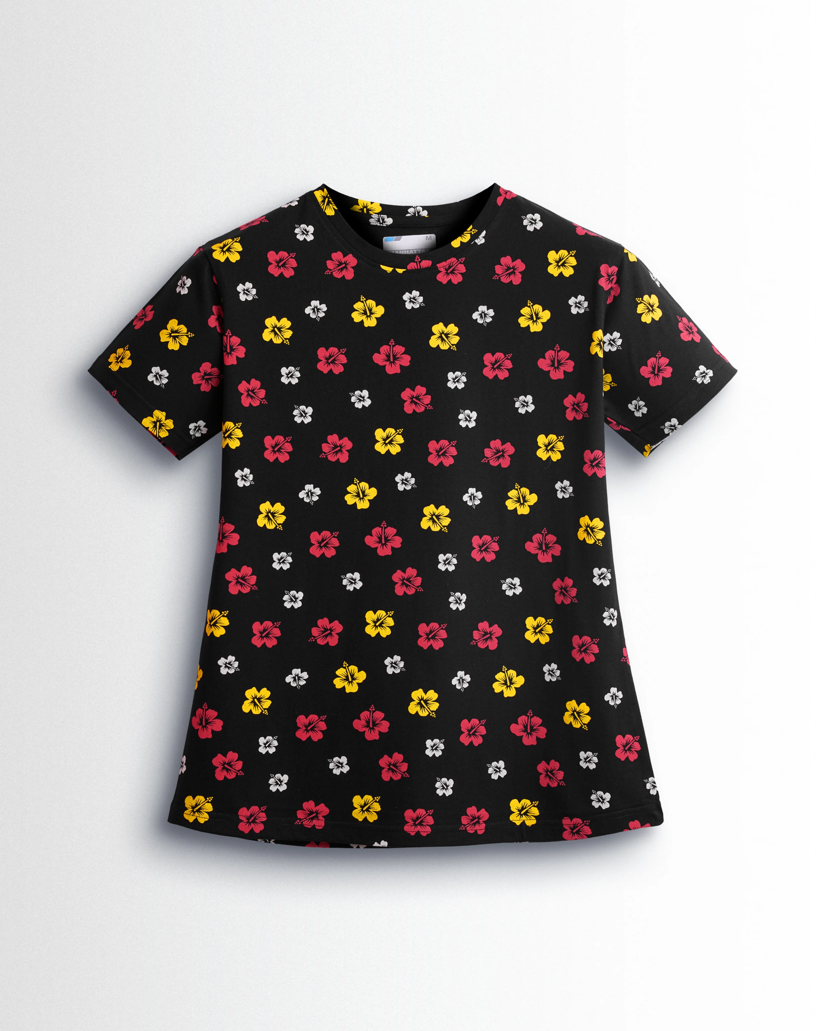 Women's Co ord set Black Yellow Flower - Image 2