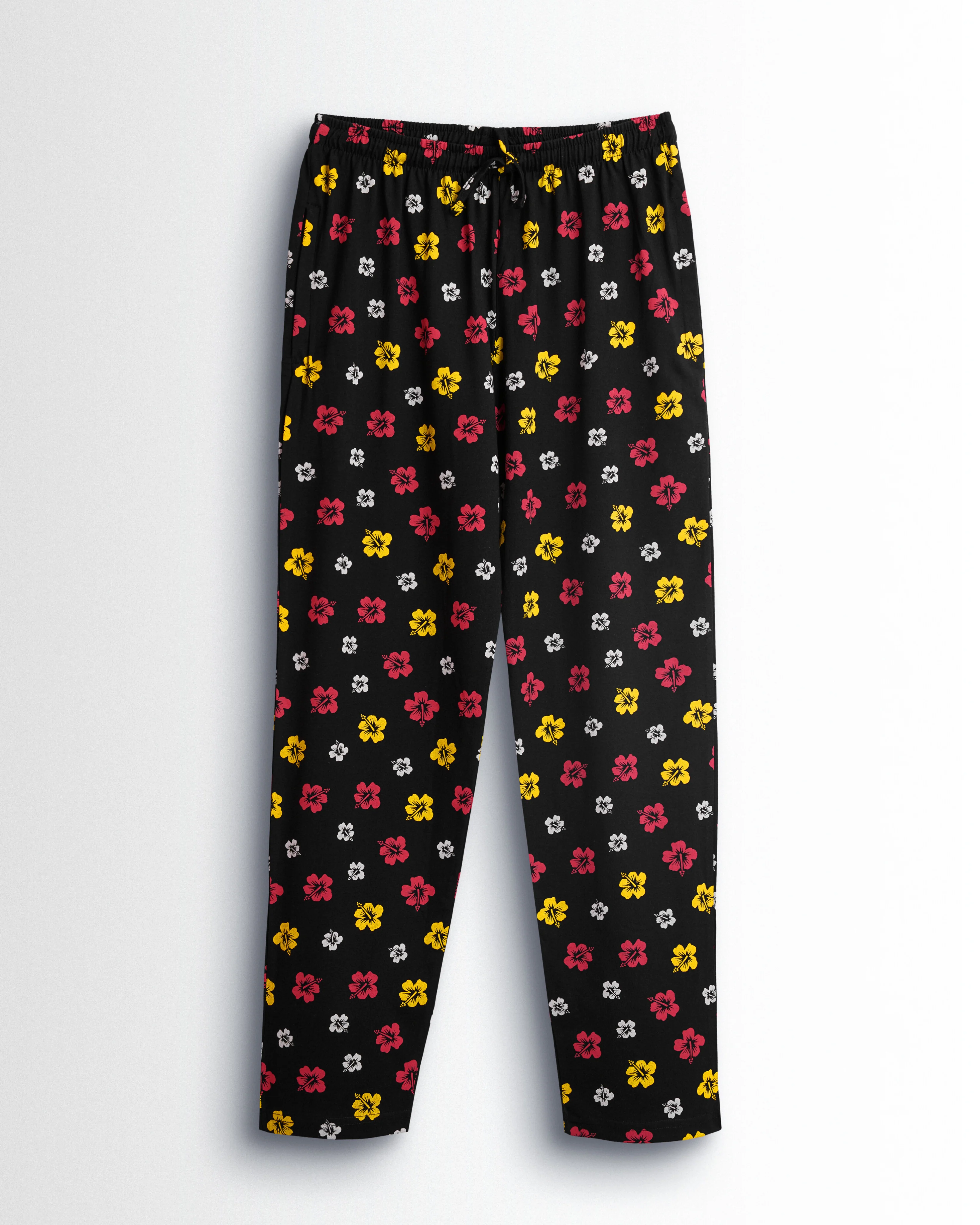Women's Co ord set Black Yellow Flower - Image 3