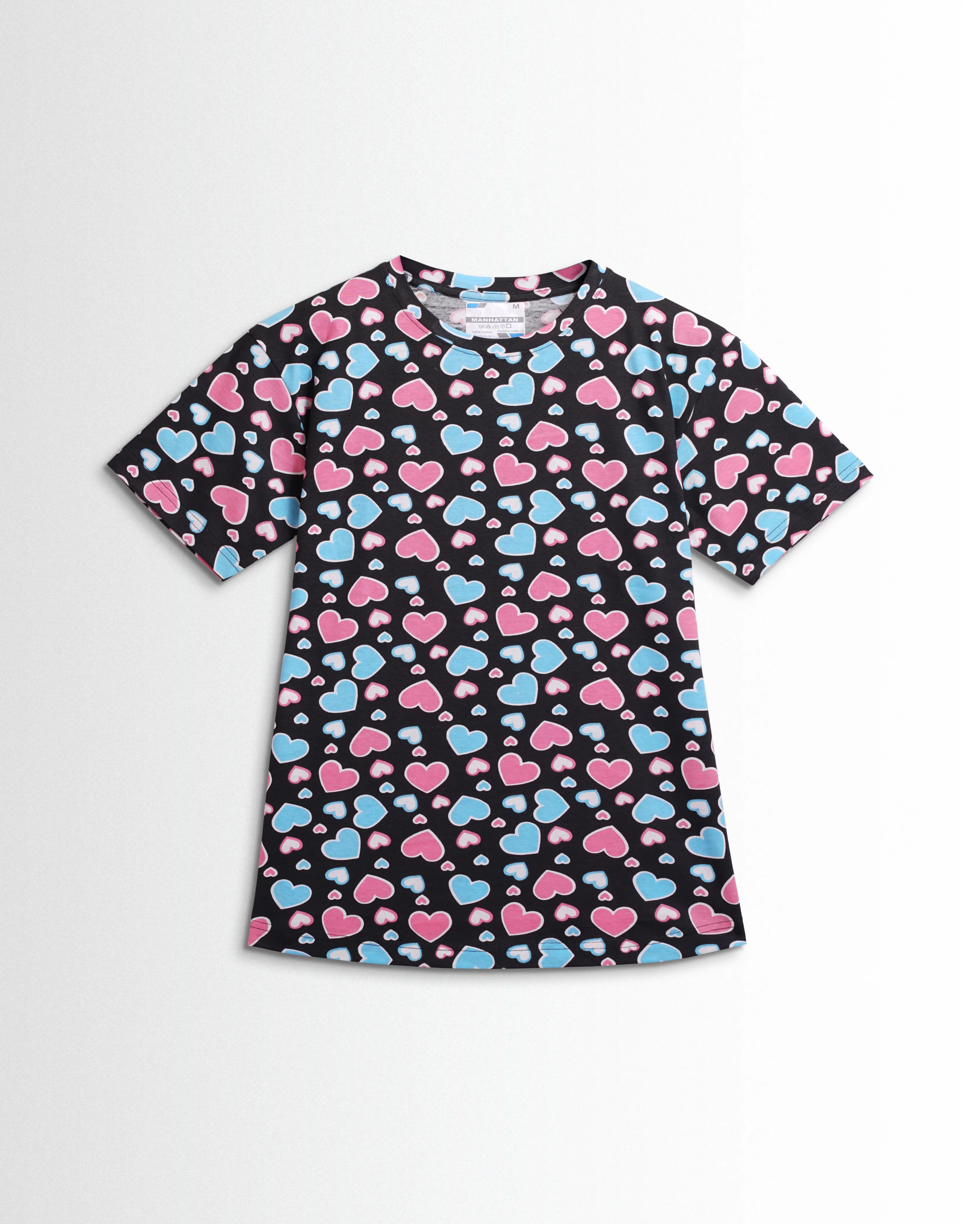 Women's Co ord set Black(Blue Heart) - Image 2