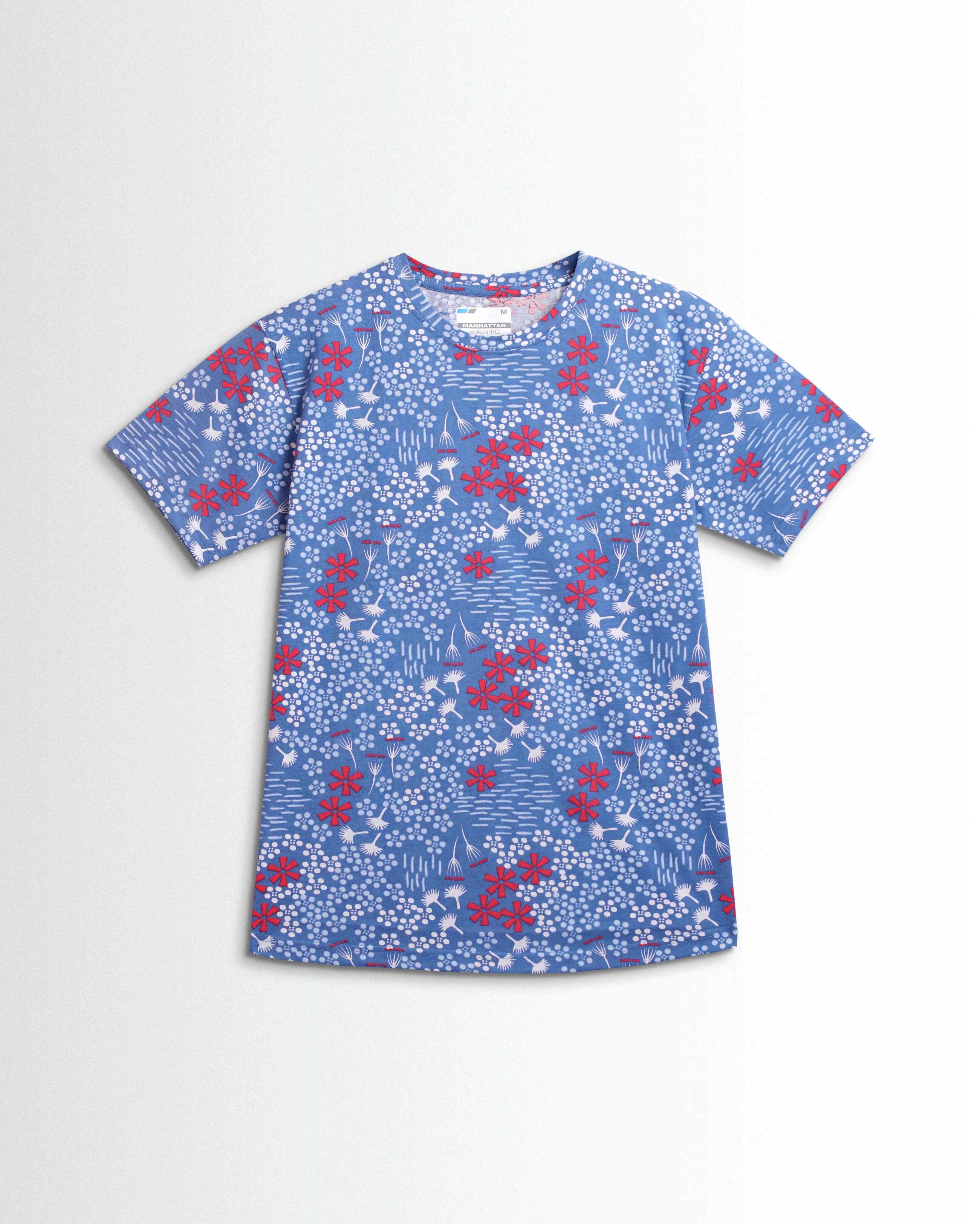 Women's Co ord set Blue White Flower - Image 2