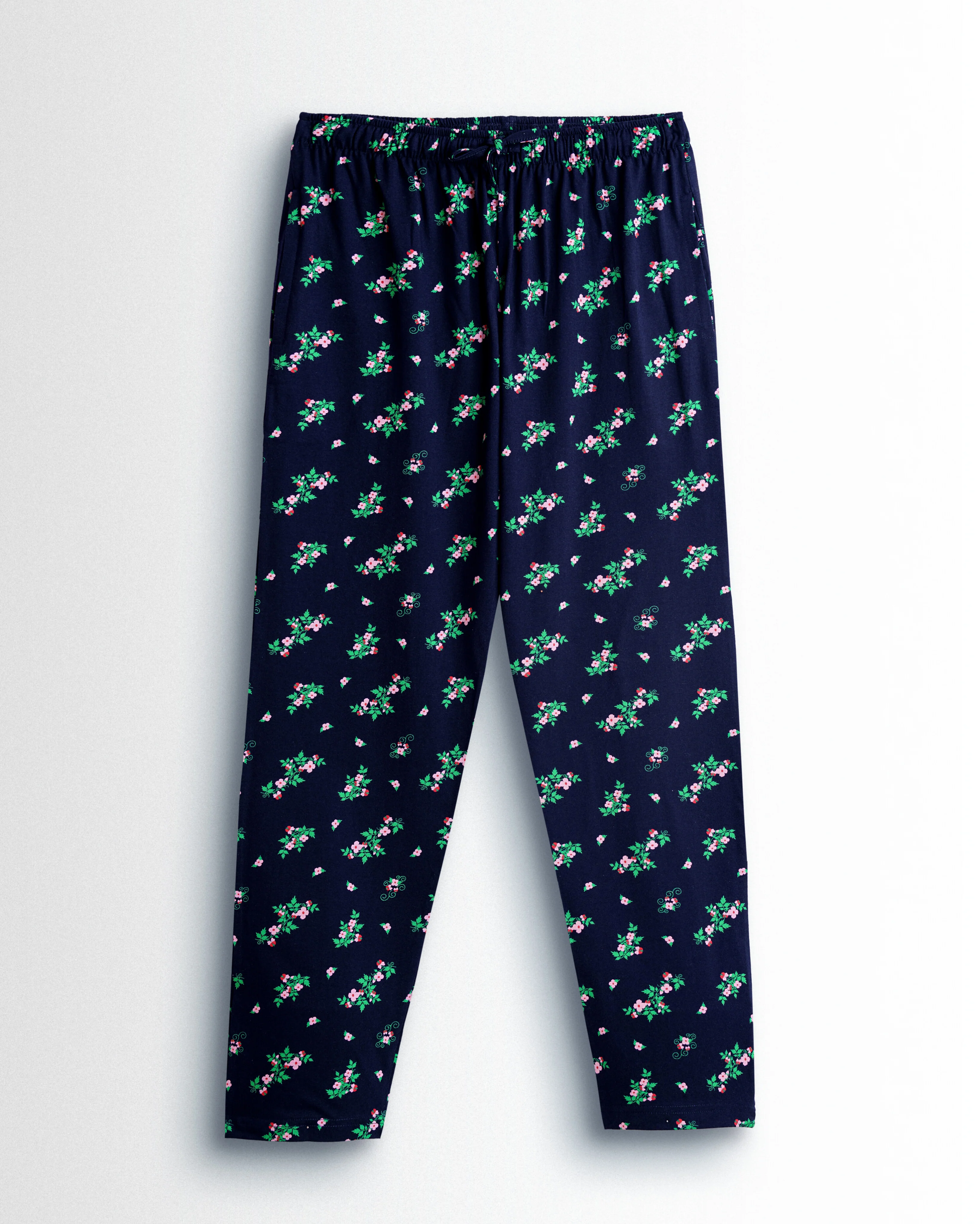 Women's Co ord set Navy Green Flower - Image 3