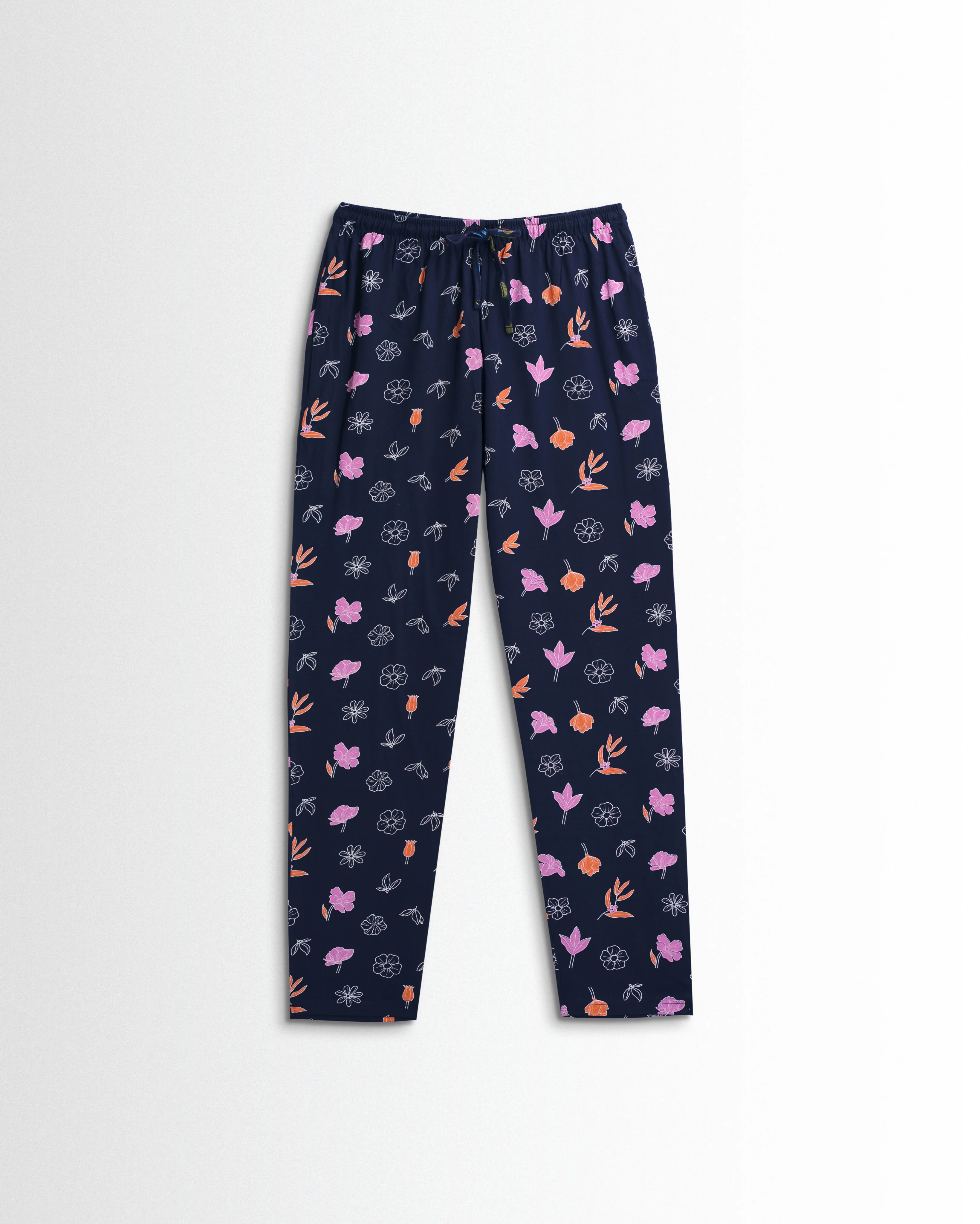 Women's Co ord set Navy Pink Flower - Image 3