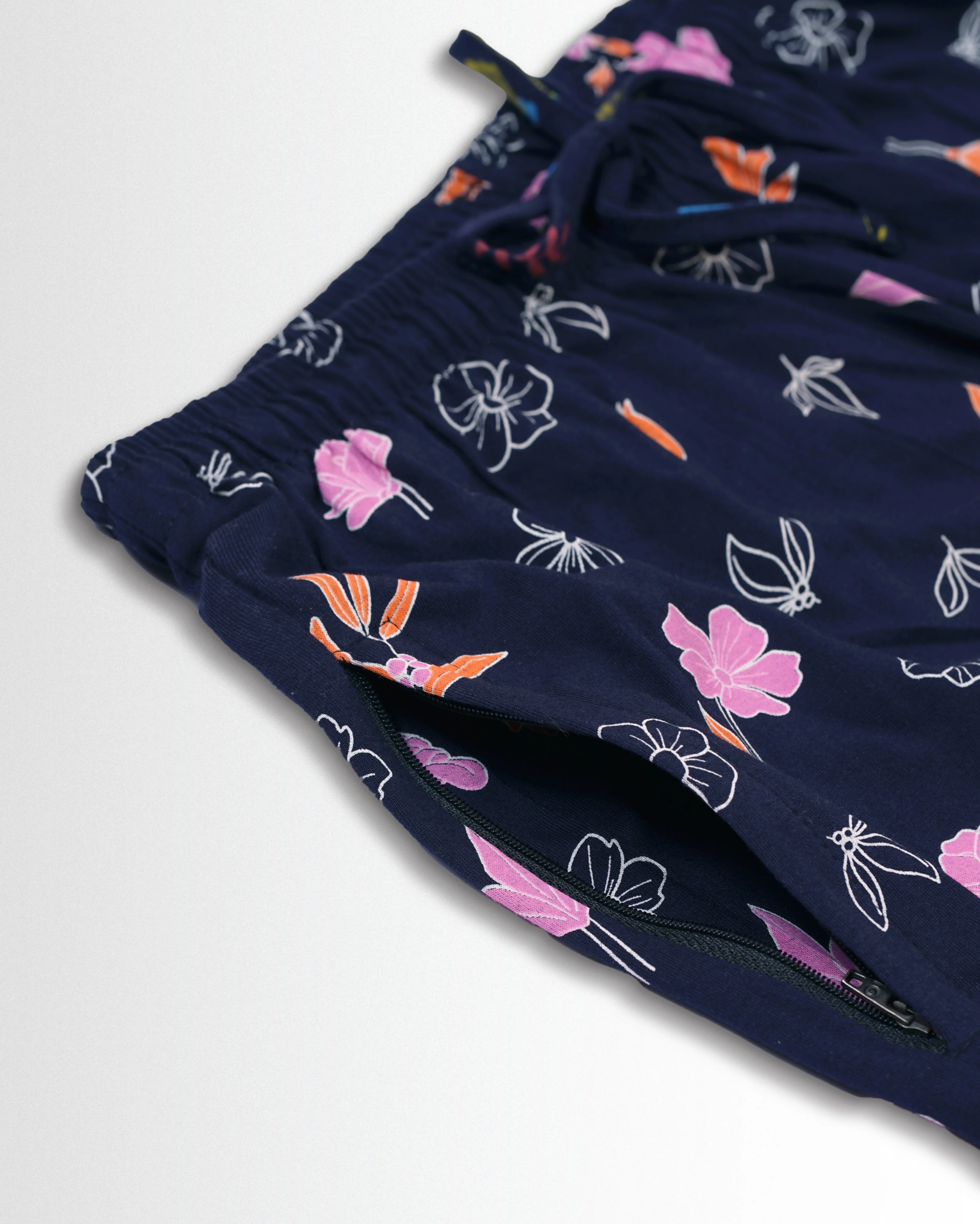 Women's Co ord set Navy Pink Flower - Image 4
