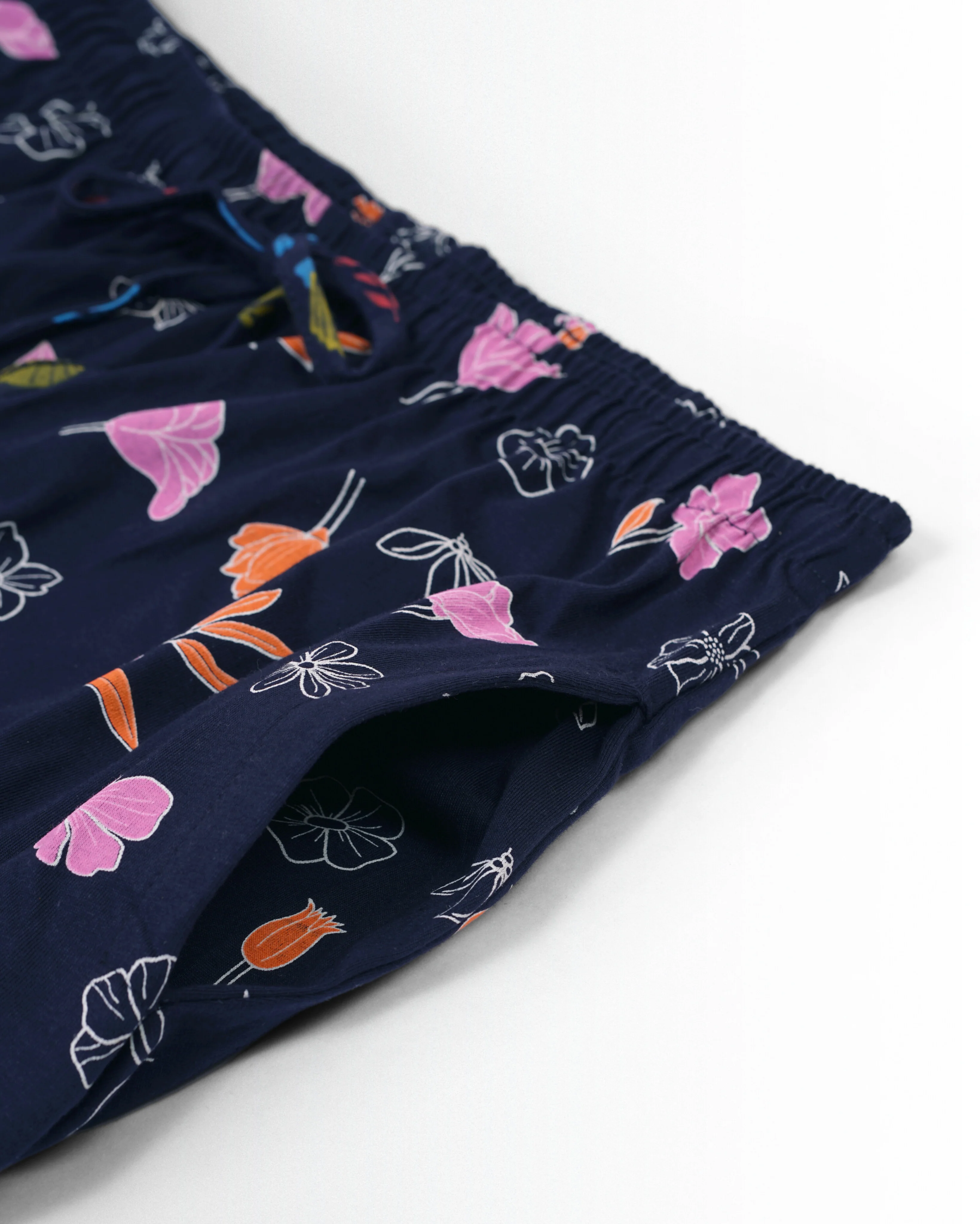 Women's Co ord set Navy Pink Flower - Image 5