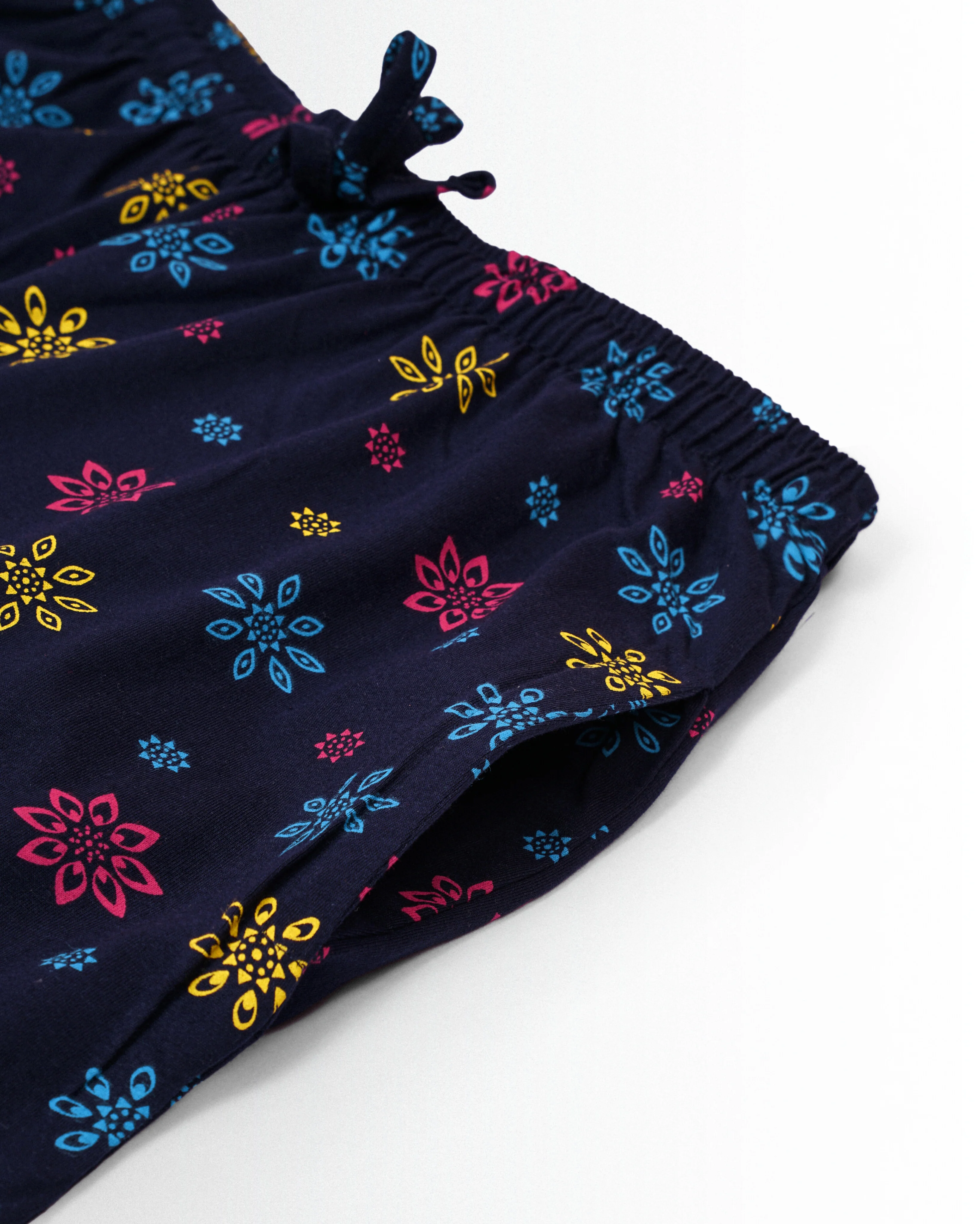 Women's Co ord set Navy Yellow Flower - Image 5