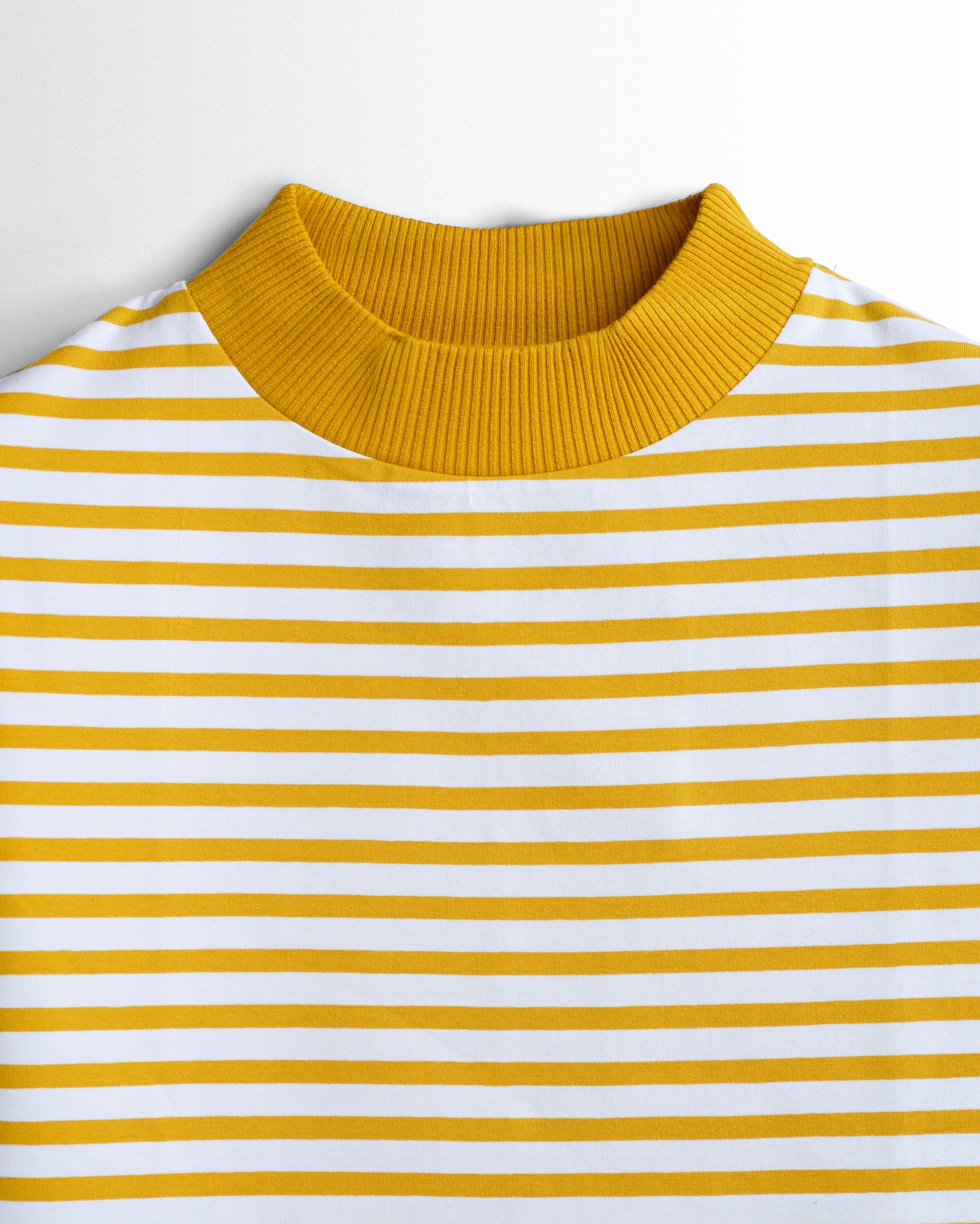 Womens Hineck Striped Sweatshirts (Yellow/White) - Image 2