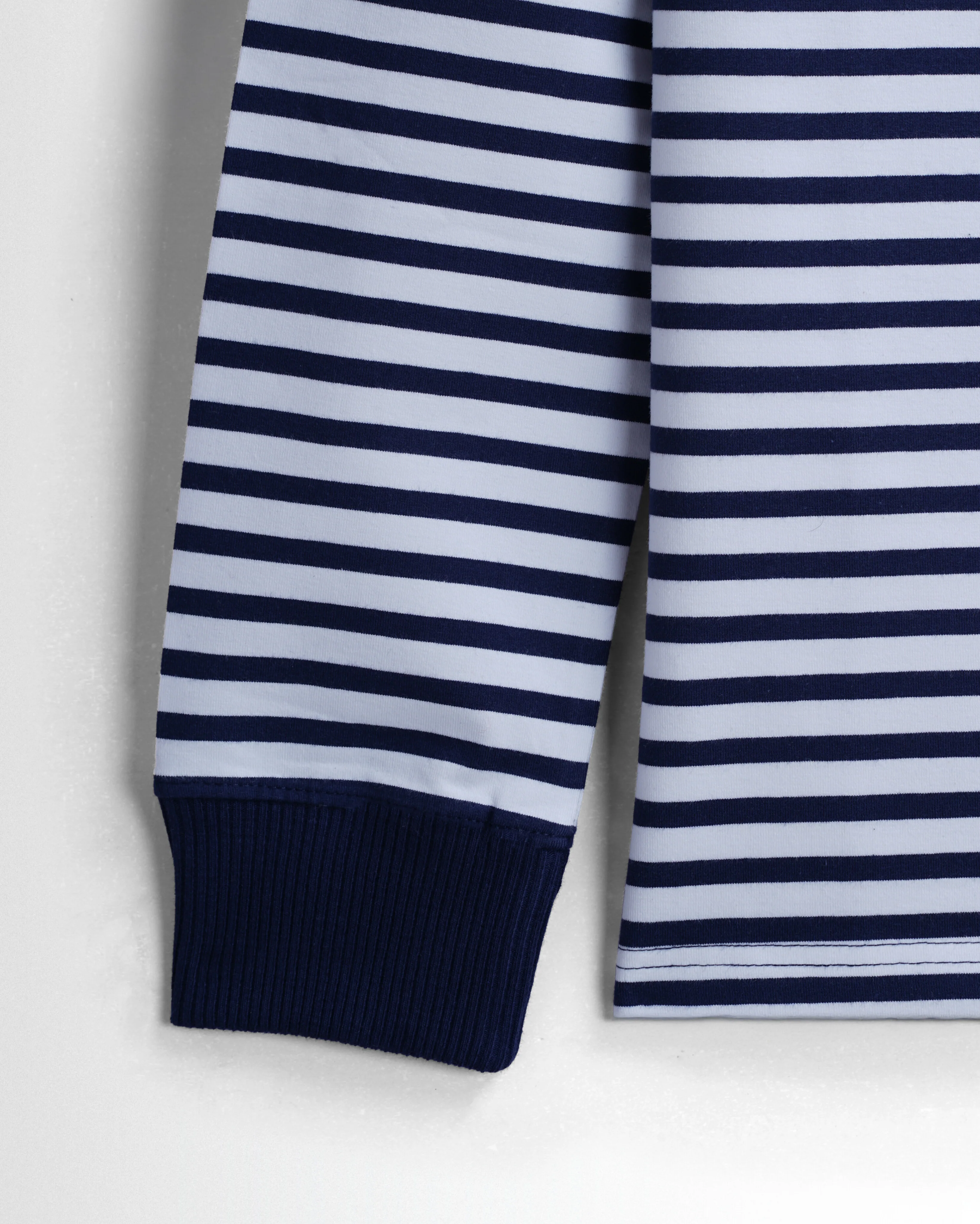 Womens Hineck Striped Sweatshirts (Navy/White) - Image 3